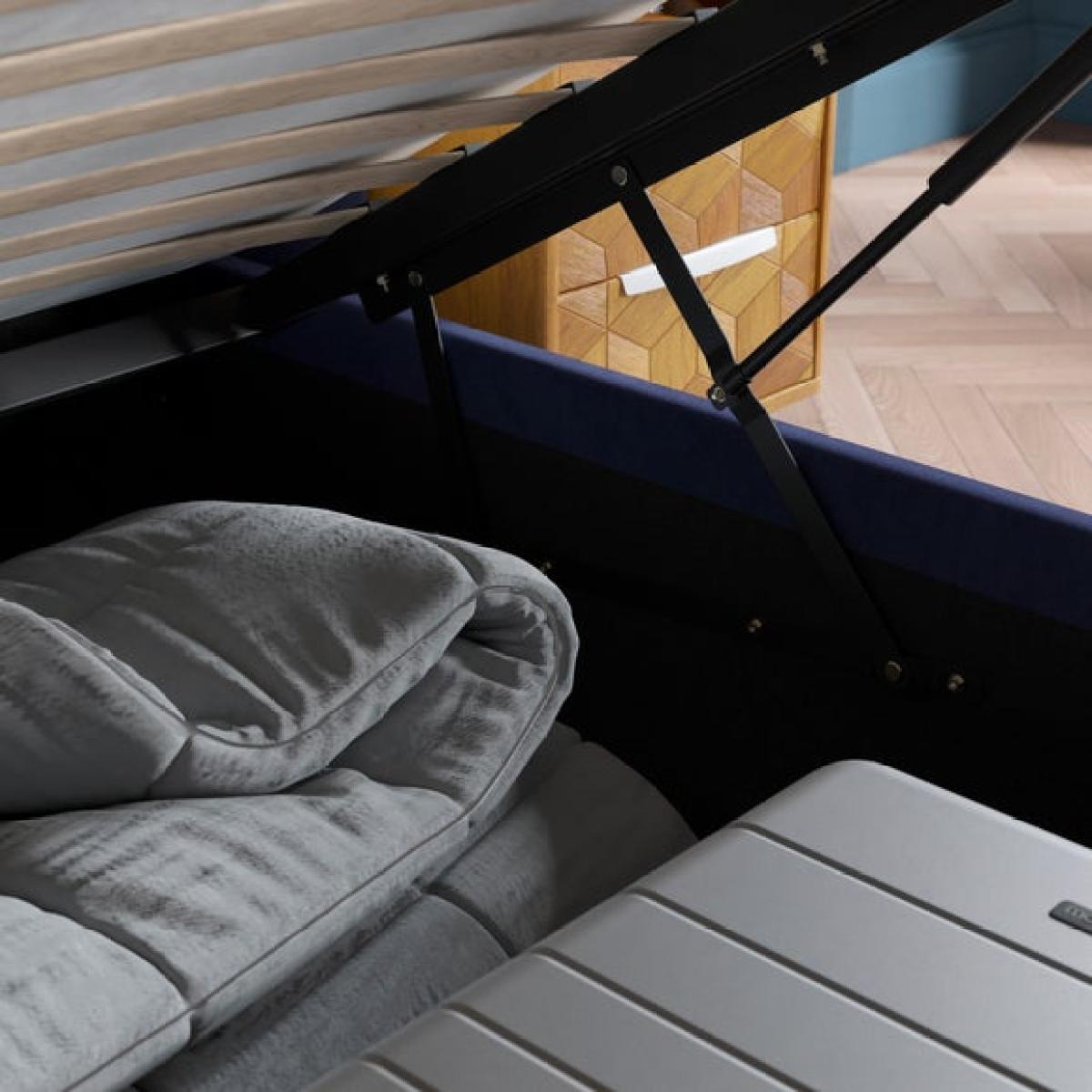 Alara Pleated Ottoman Bed Frame, Velvet – image 4