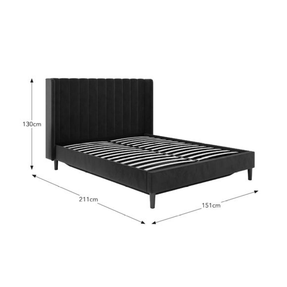 Alara Pleated Ottoman Bed Frame, Velvet – image 7
