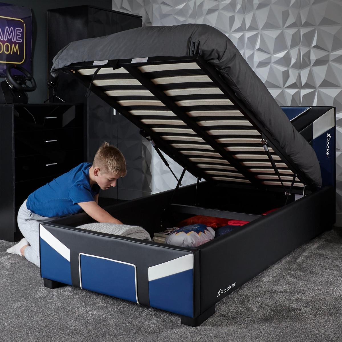 X Rocker Cerberus MKII Ottoman Bed Blue – image 2