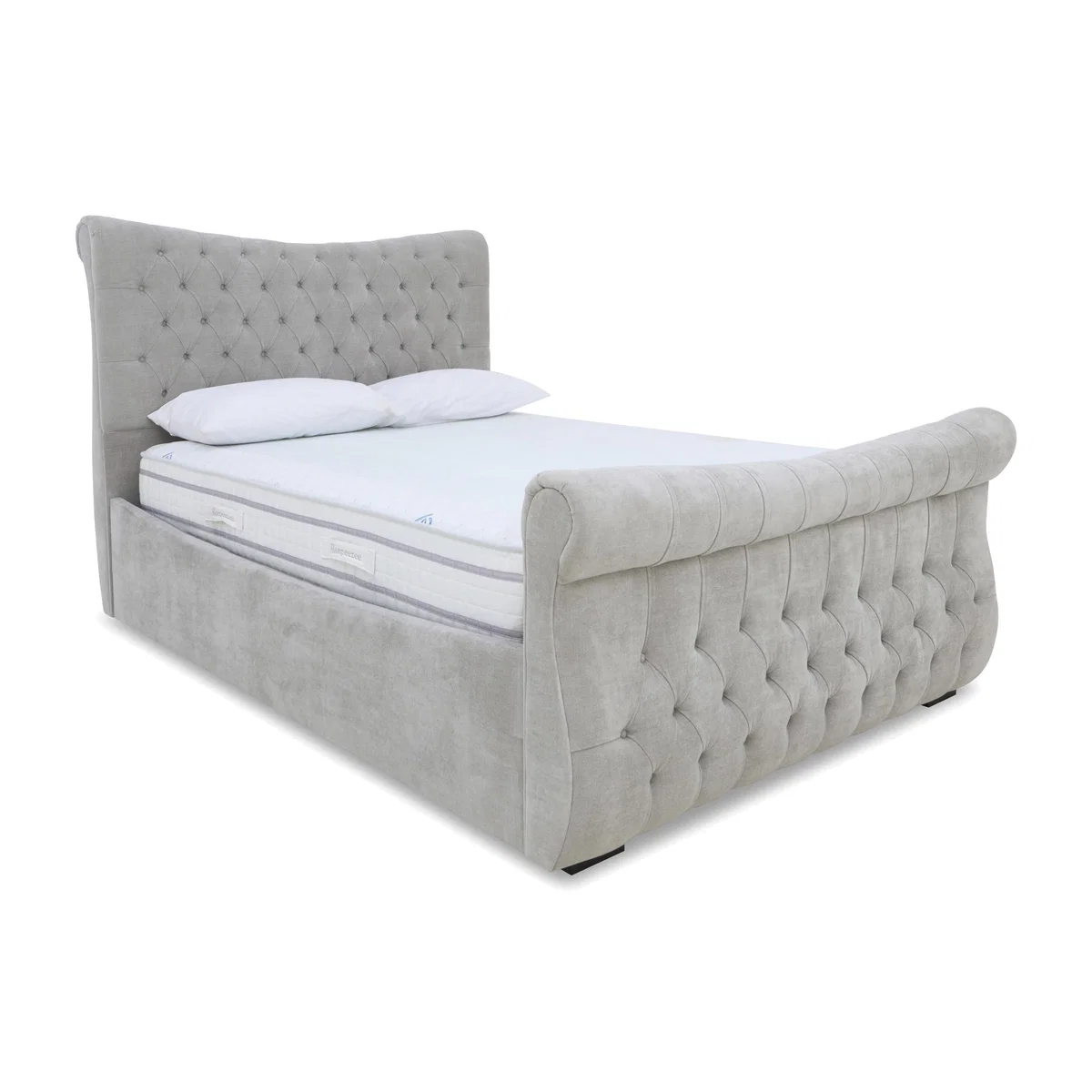 Sleep Story - Lance Right Hand Side Opening Ottoman Bed Frame - Super King - Dapple Oyster – image 1