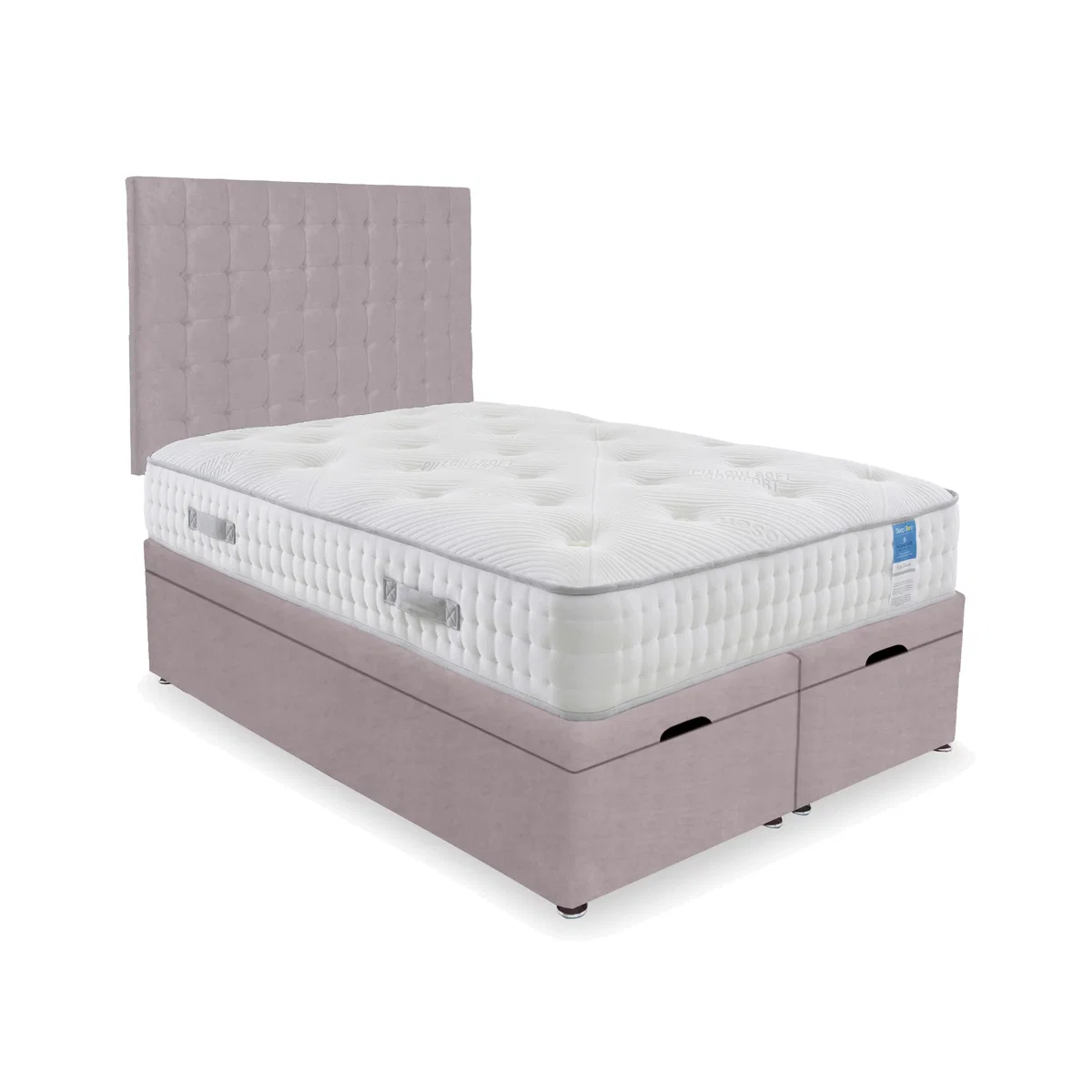 Sleep Story - Ergo Deluxe End Lift Ottoman Divan Set - Small Double - Plush Lilac – image 1