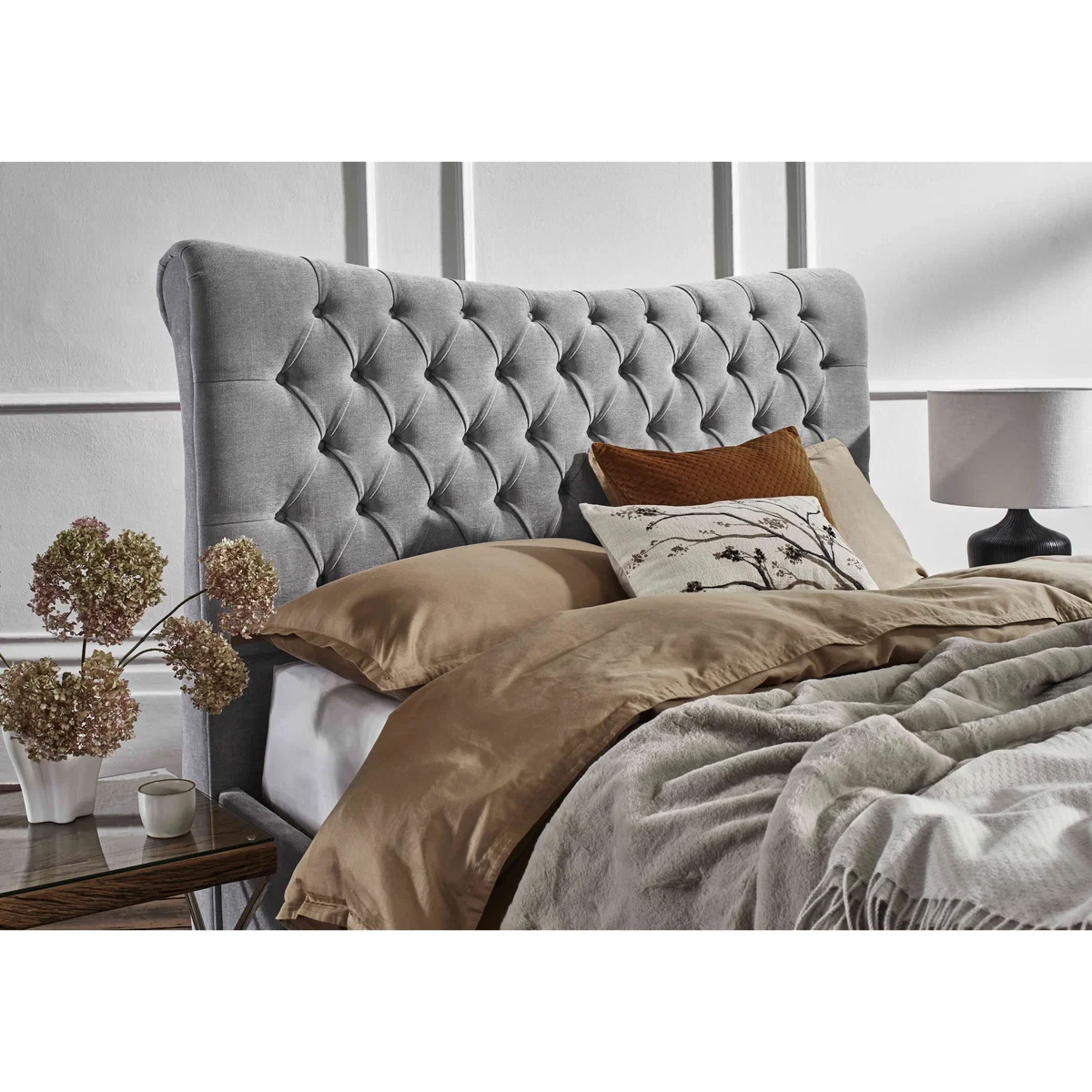 Sleep Story - Lance Left Hand Side Opening Ottoman Bed Frame - King Size - Lace Caramel - Bedroom Furniture – image 4