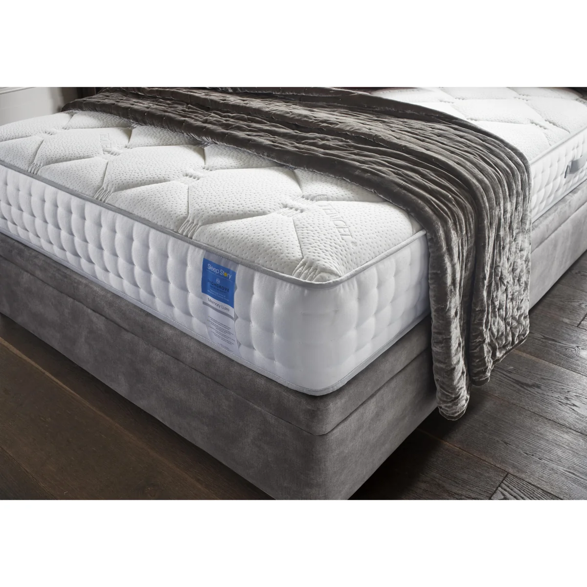 Sleep Story - Memory Luxe Side Lift Ottoman Divan Set - Super King - Lace Dolphin – image 5