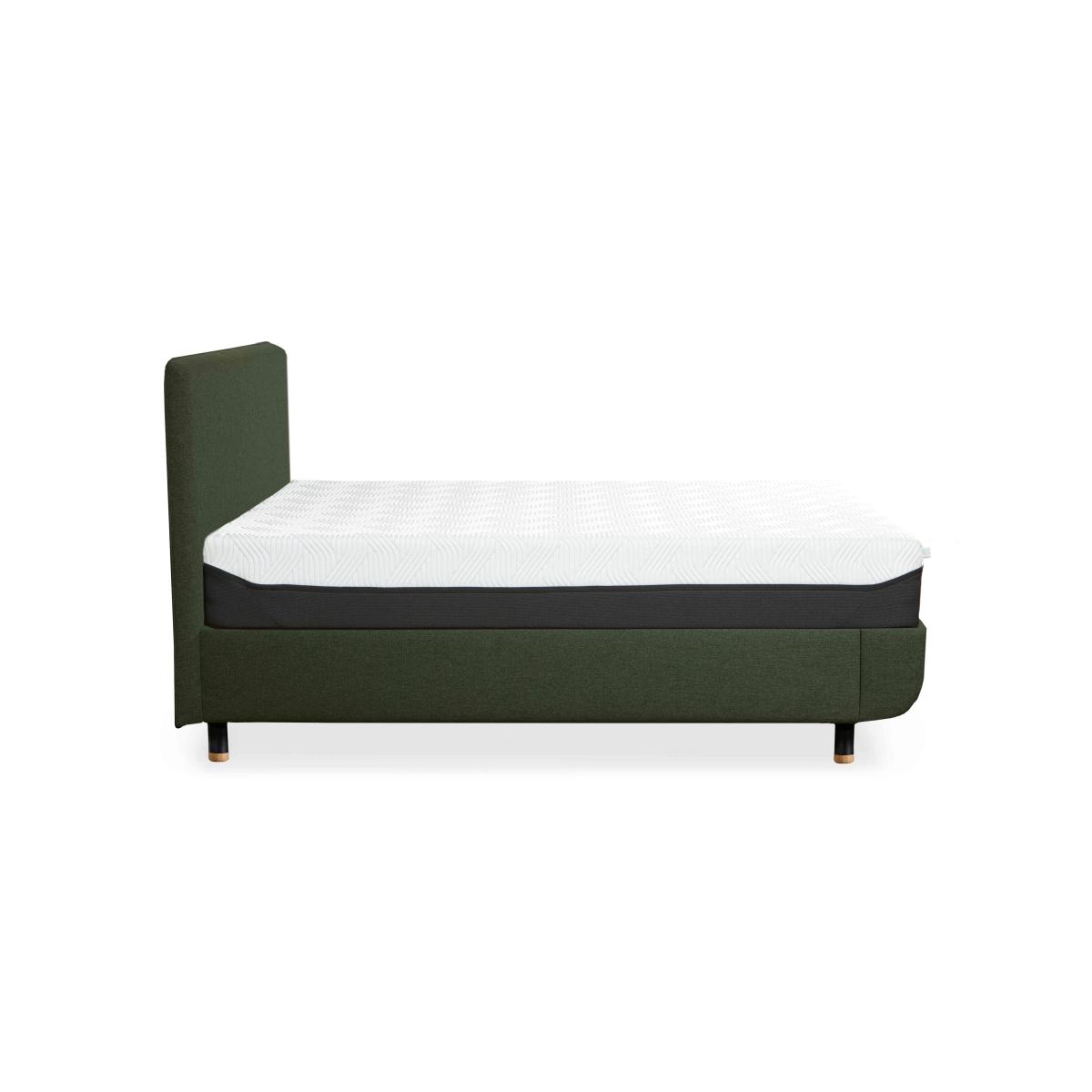 TEMPUR - Arc Disc Ottoman Bed Frame with Form Headboard - King Size - Earl Grey with Oak Feet – image 4