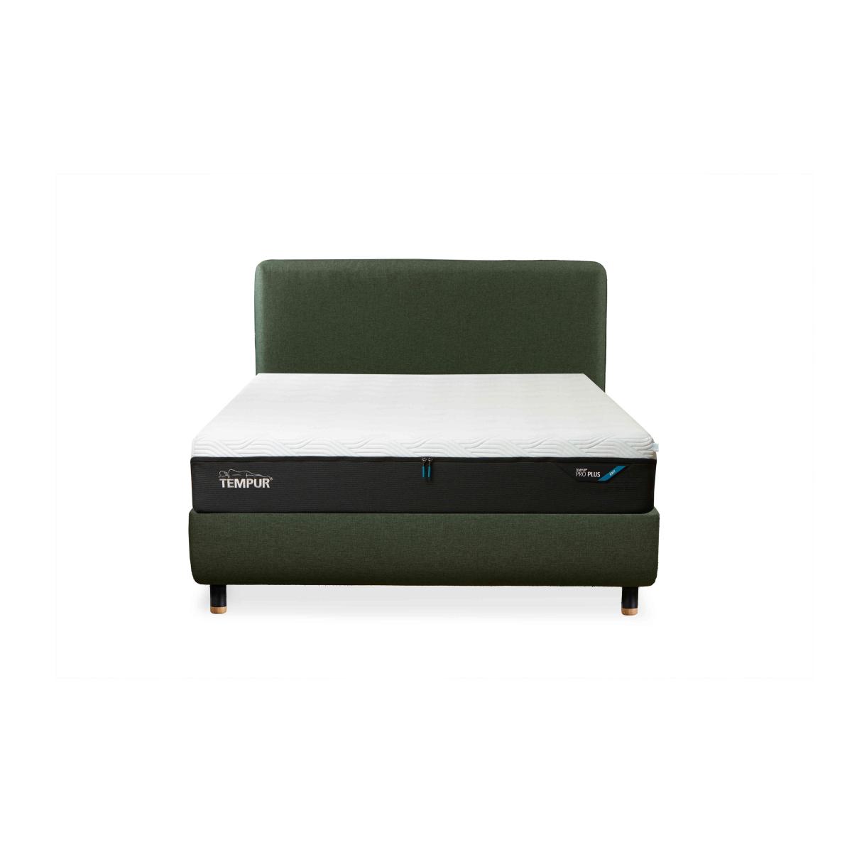 TEMPUR - Arc Disc Ottoman Bed Frame with Form Headboard - King Size - Earl Grey with Oak Feet – image 5