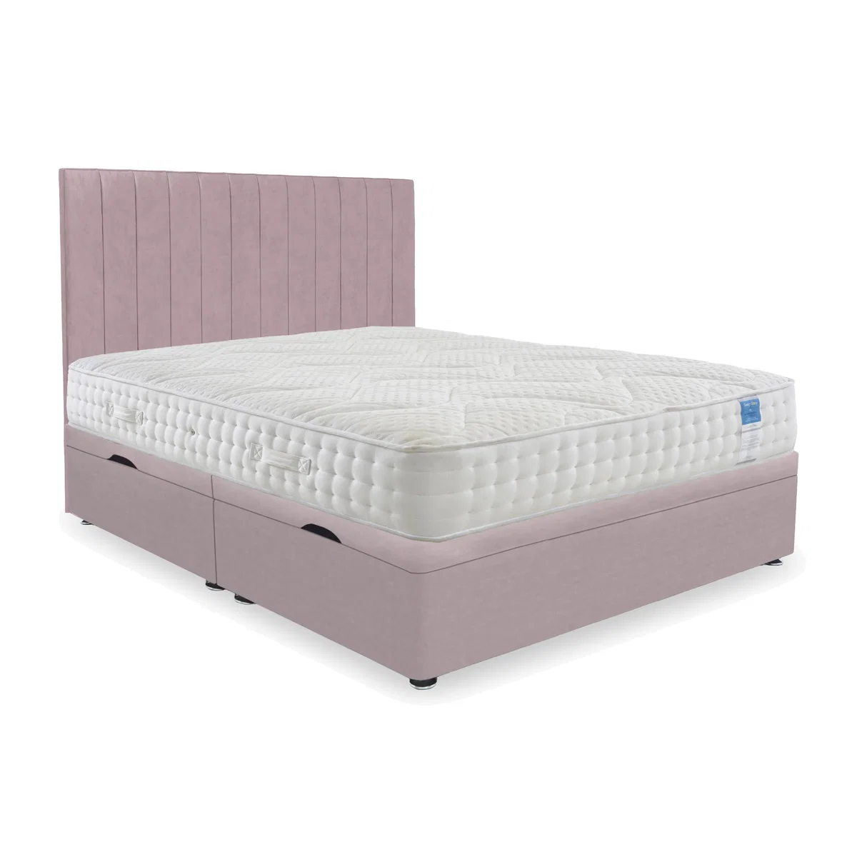 Sleep Story - Luxury Firm Side Lift Ottoman Divan Set - Super King - Plush Lilac – image 1