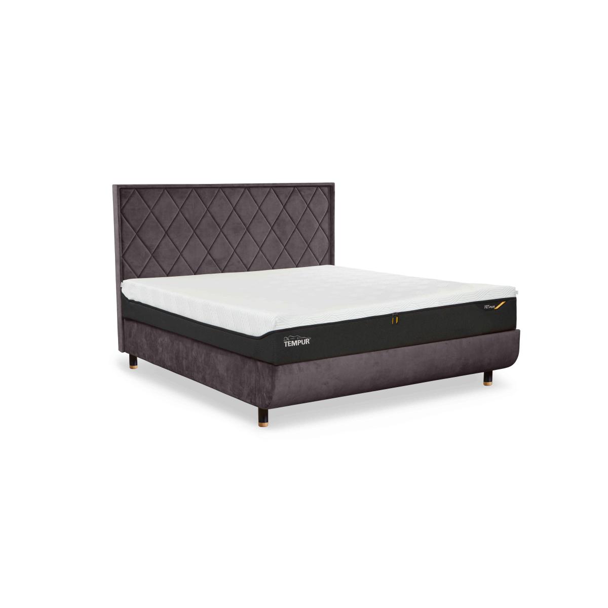 TEMPUR - Arc Slatted Ottoman Bed Frame with Quilted Headboard - Super King – image 2