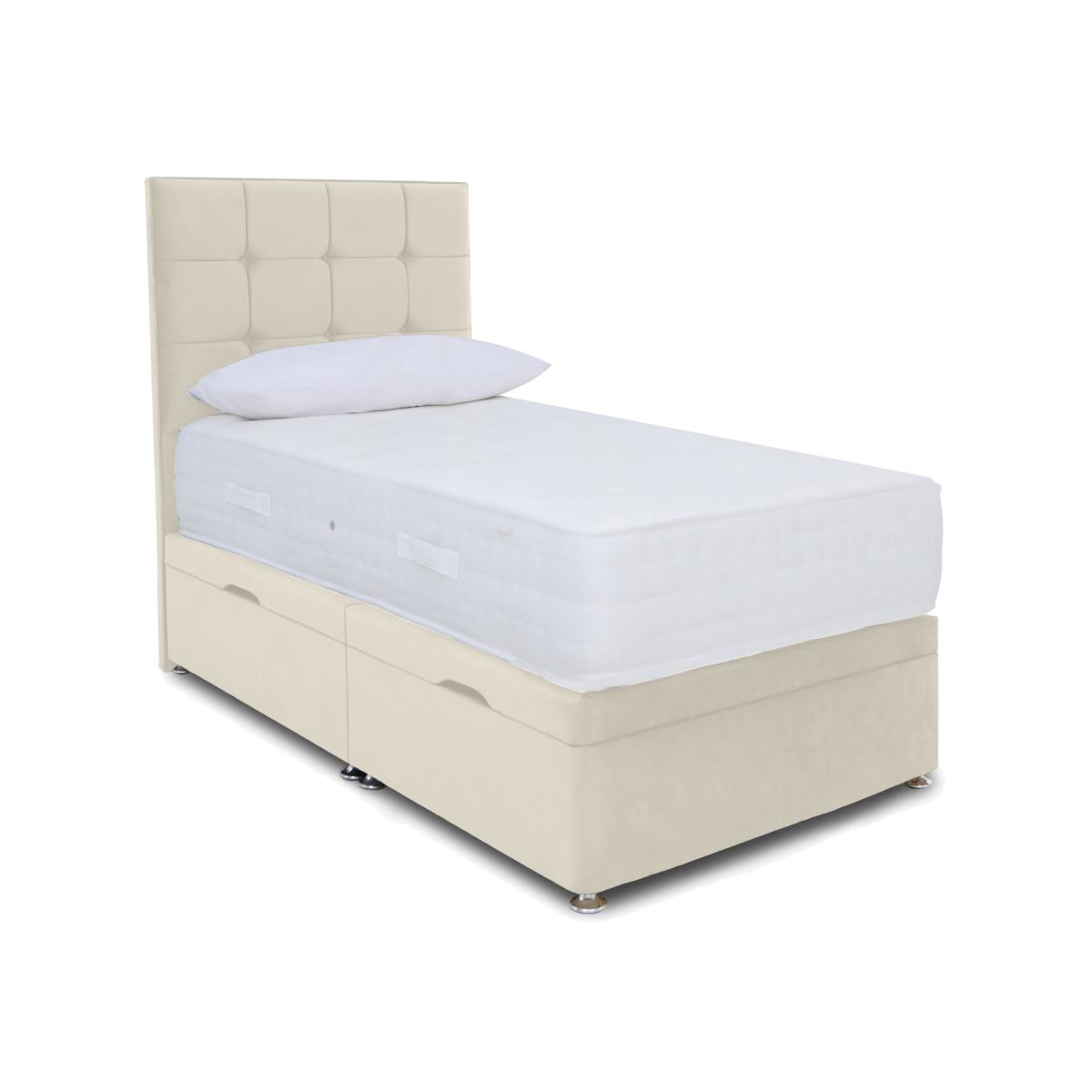 Sleep Story - Ortho 2000 Manual Side Ottoman Divan Set - Small Single - Plush Ecru – image 1