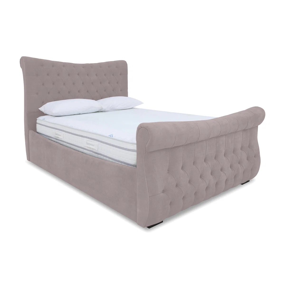 Sleep Story - Lance Right Hand Side Opening Ottoman Bed Frame - Super King - Plush Lilac – image 1