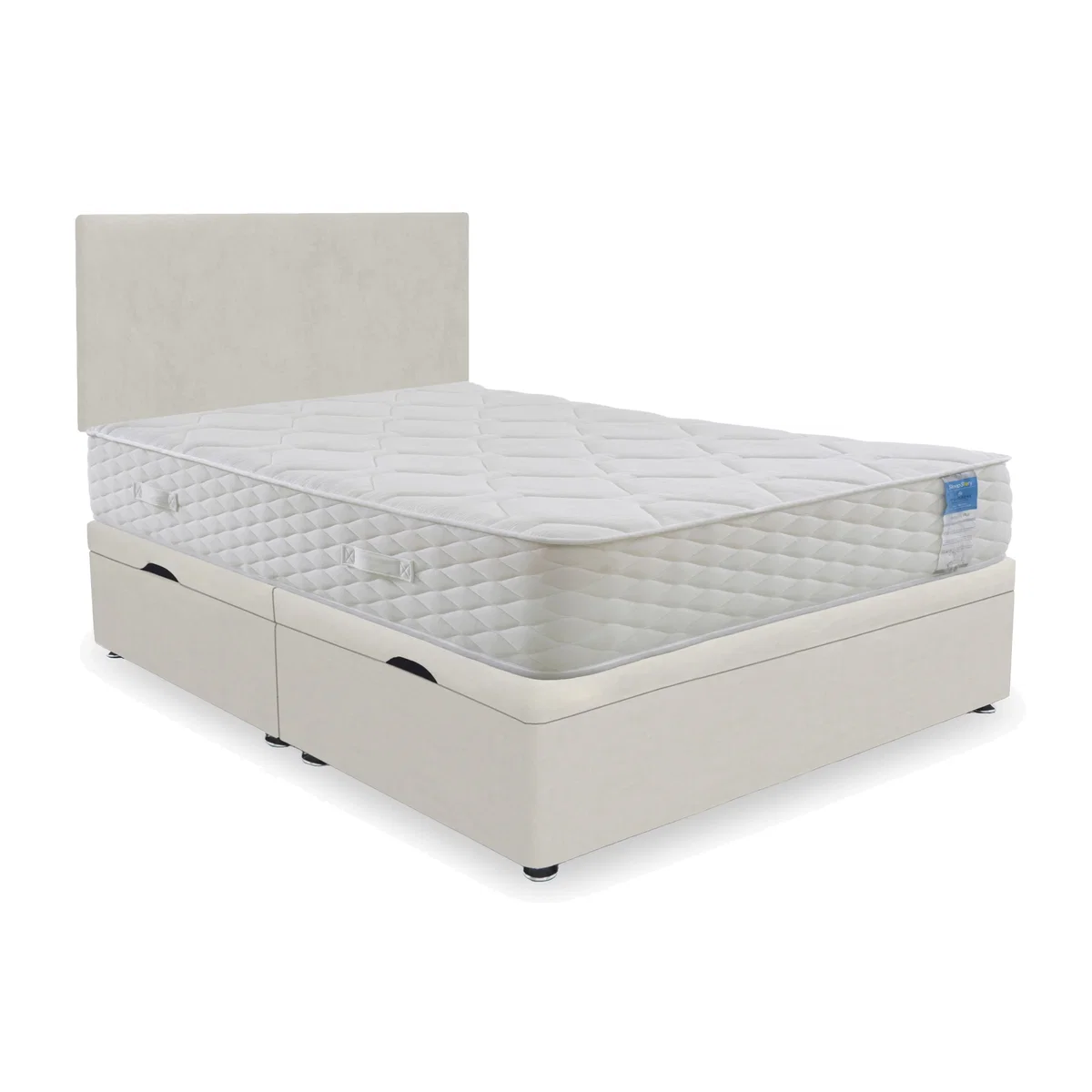 Sleep Story - Memory Plus Side Lift Ottoman Divan Set - Small Single - Plush Ecru – image 1