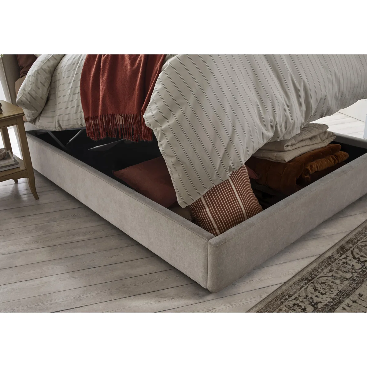 Duo+ Collection - Lorenzo End Lift Ottoman Bed Frame - Double - Bedroom Furniture – image 3