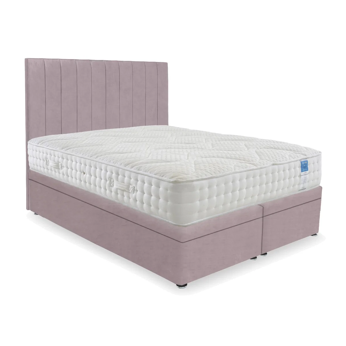 Sleep Story - Luxury Firm Electric End Lift Ottoman Divan Set - Double - Plush Lilac – image 1