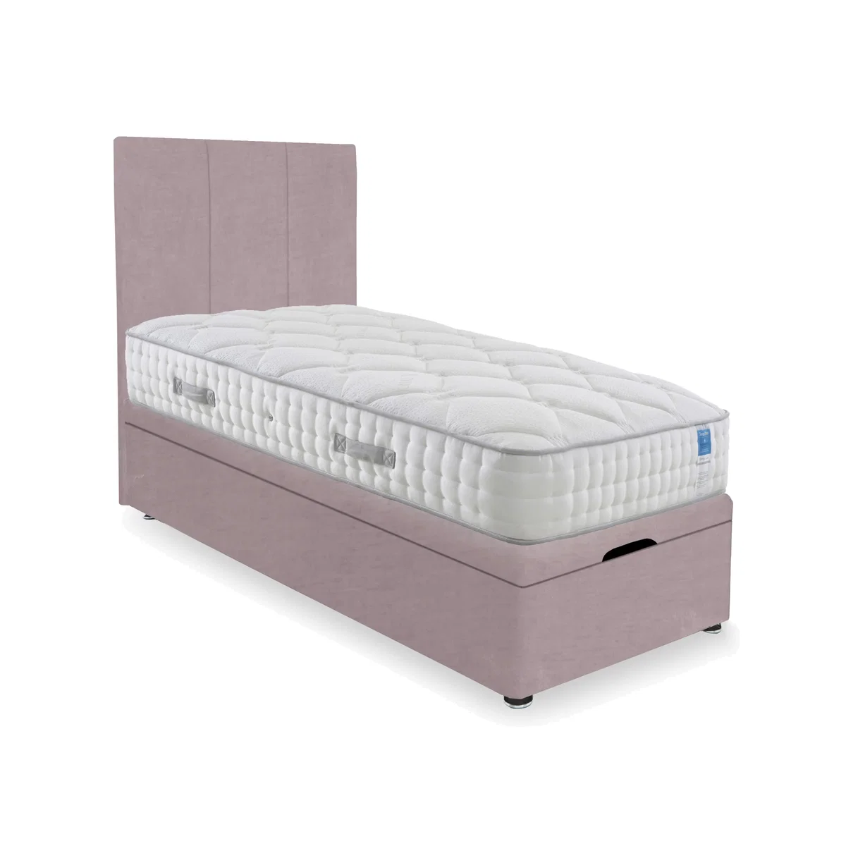 Sleep Story - Memory Luxe End Lift Ottoman Divan Set - Small Single - Plush Lilac – image 1