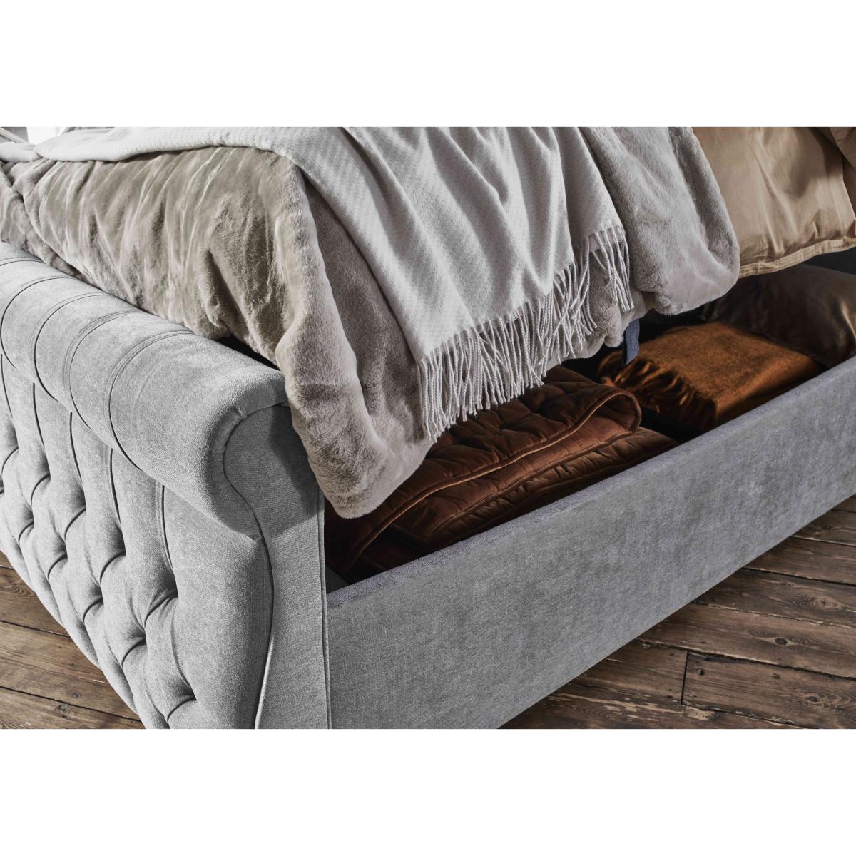 Sleep Story - Lance Right Hand Side Opening Ottoman Bed Frame - King Size - Lace Caramel – image 5