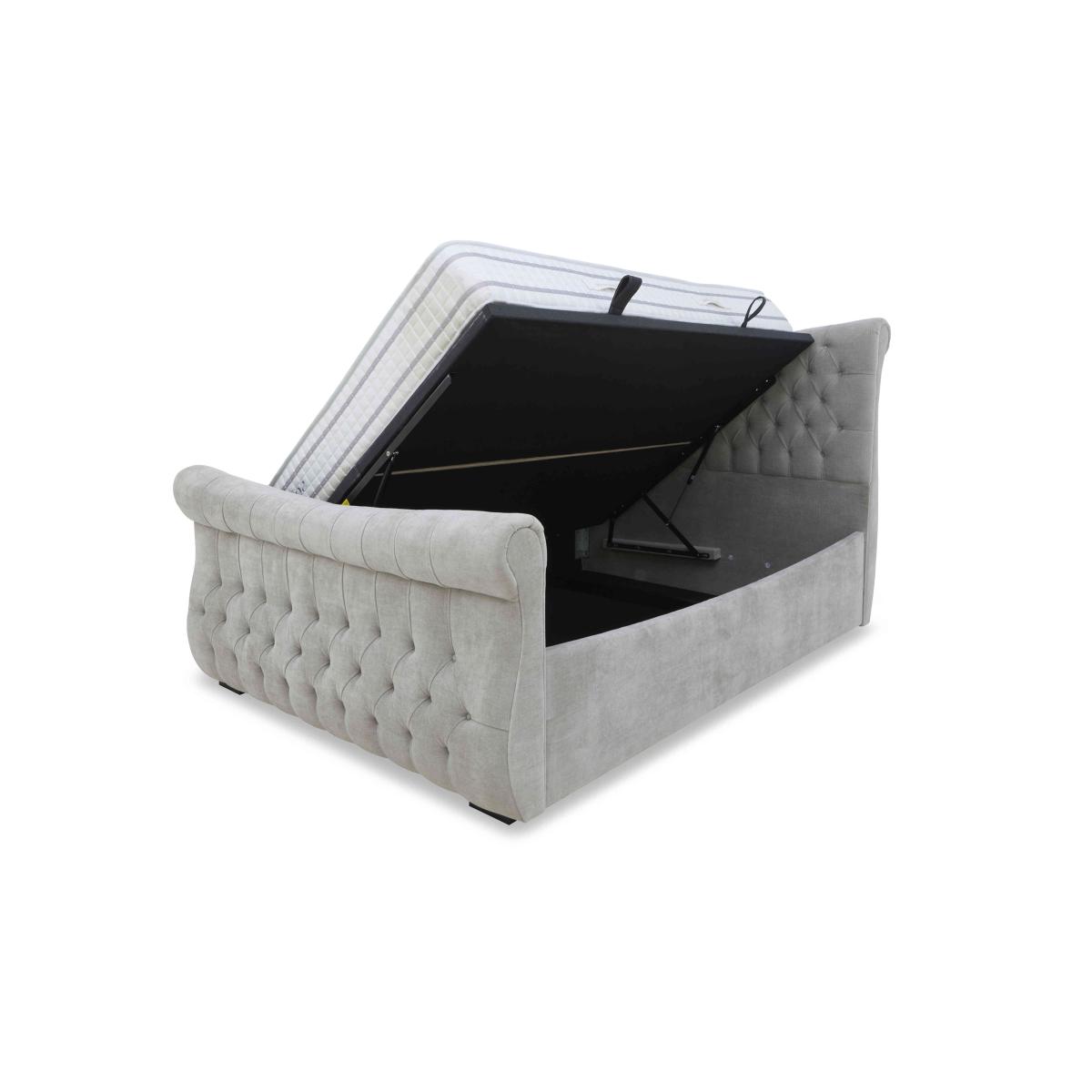 Sleep Story - Lance Right Hand Side Opening Ottoman Bed Frame - King Size - Lace Caramel – image 6
