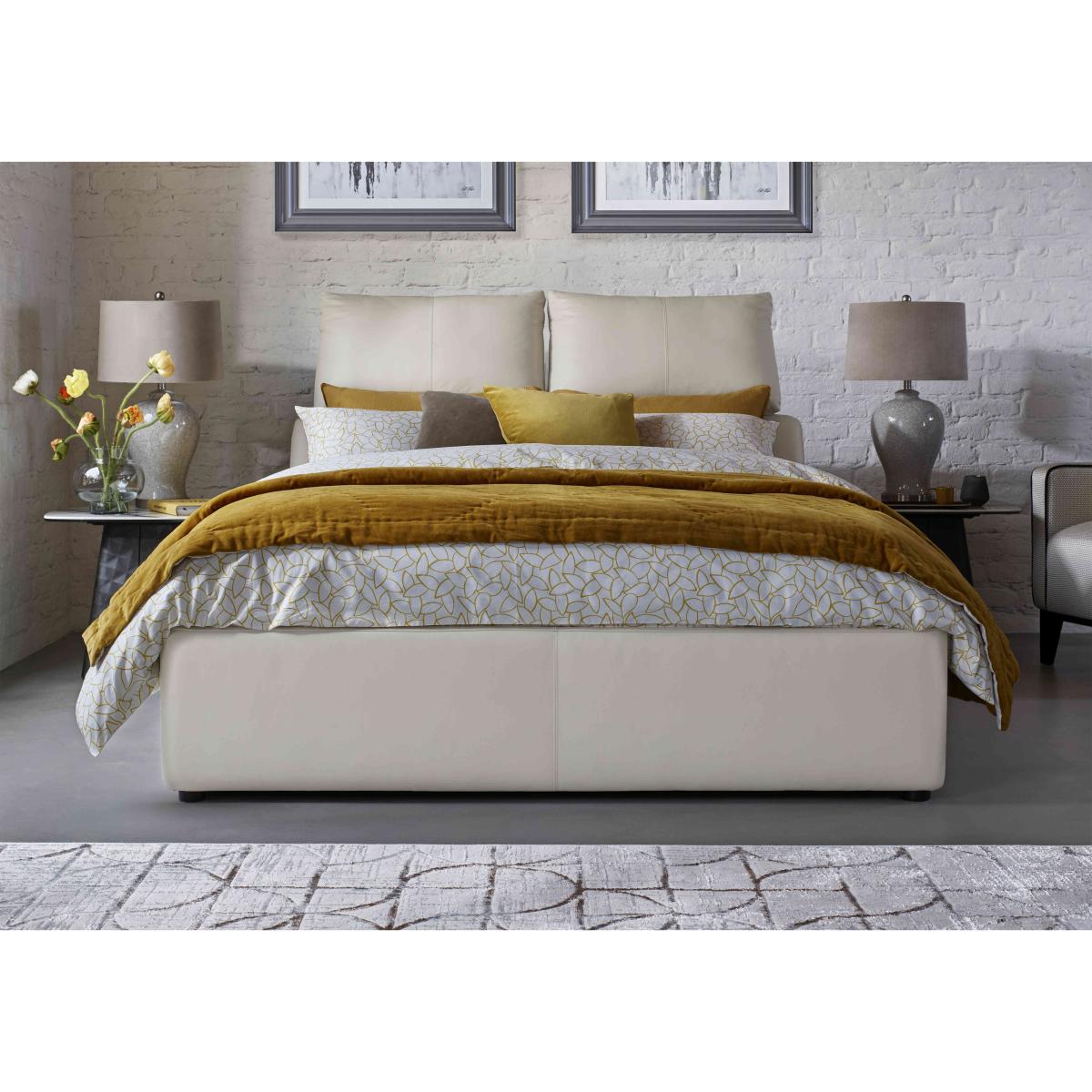 Tyrell HW Leather Electric Ottoman Bed Frame - King Size - Feather – image 3