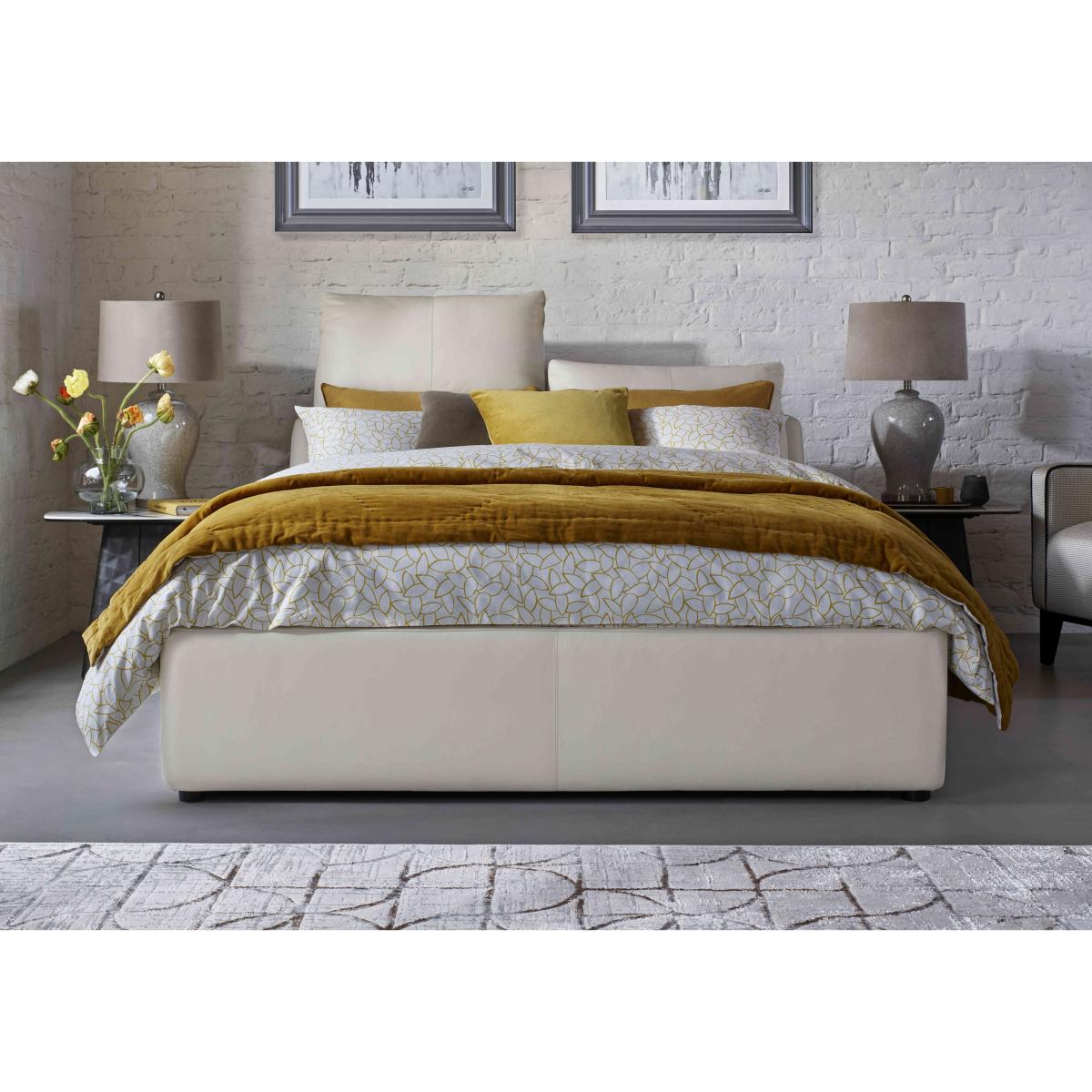 Tyrell HW Leather Electric Ottoman Bed Frame - King Size - Feather – image 5