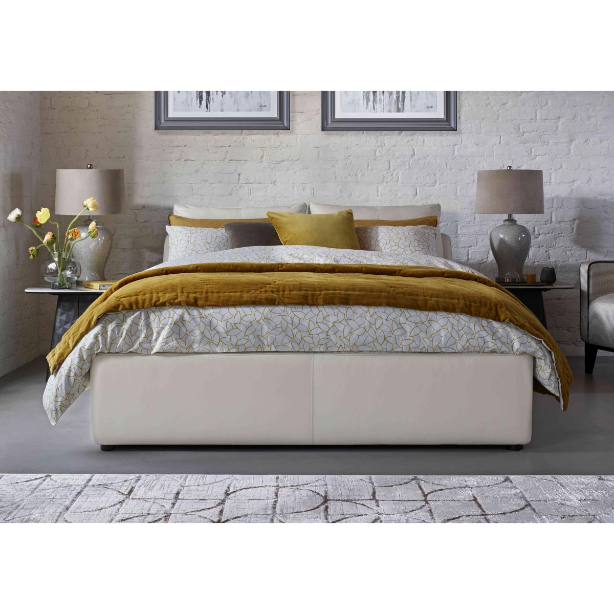 Tyrell HW Leather Electric Ottoman Bed Frame - King Size - Feather – image 6