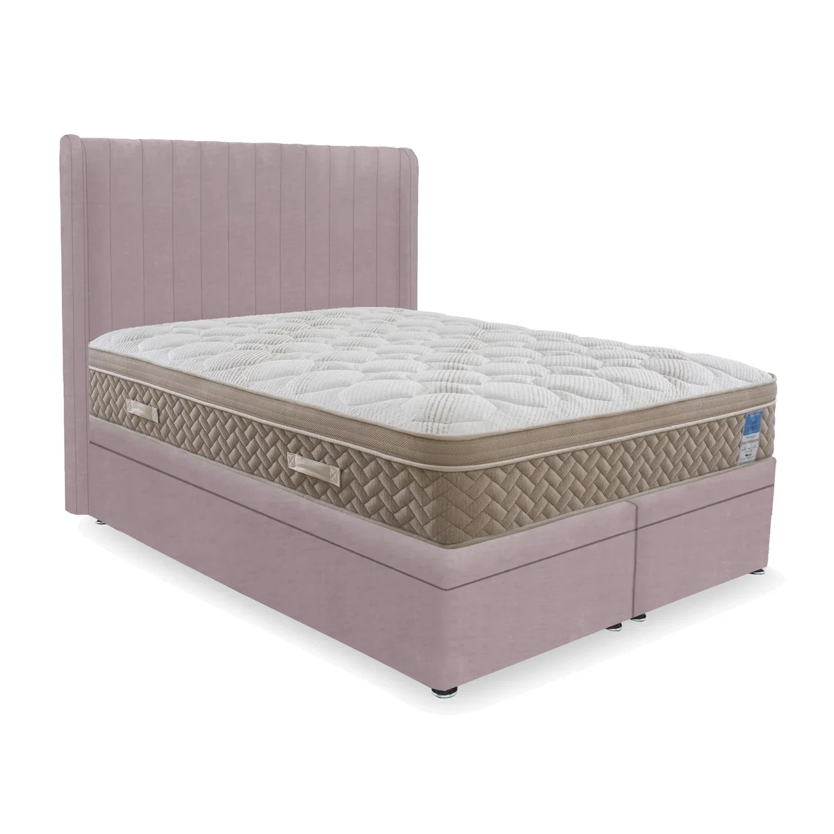 Sleep Story - PlushTech Electric End Lift Ottoman Divan Set - Super King - Plush Lilac – image 1