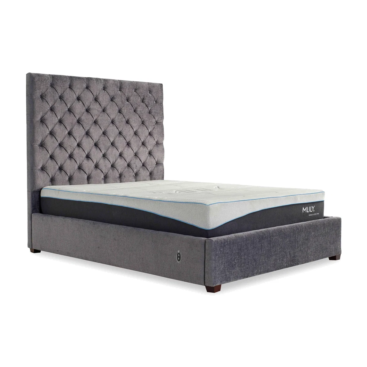 Charlotte 160cm Headboard Electric Ottoman Bed Frame - Super King – image 1