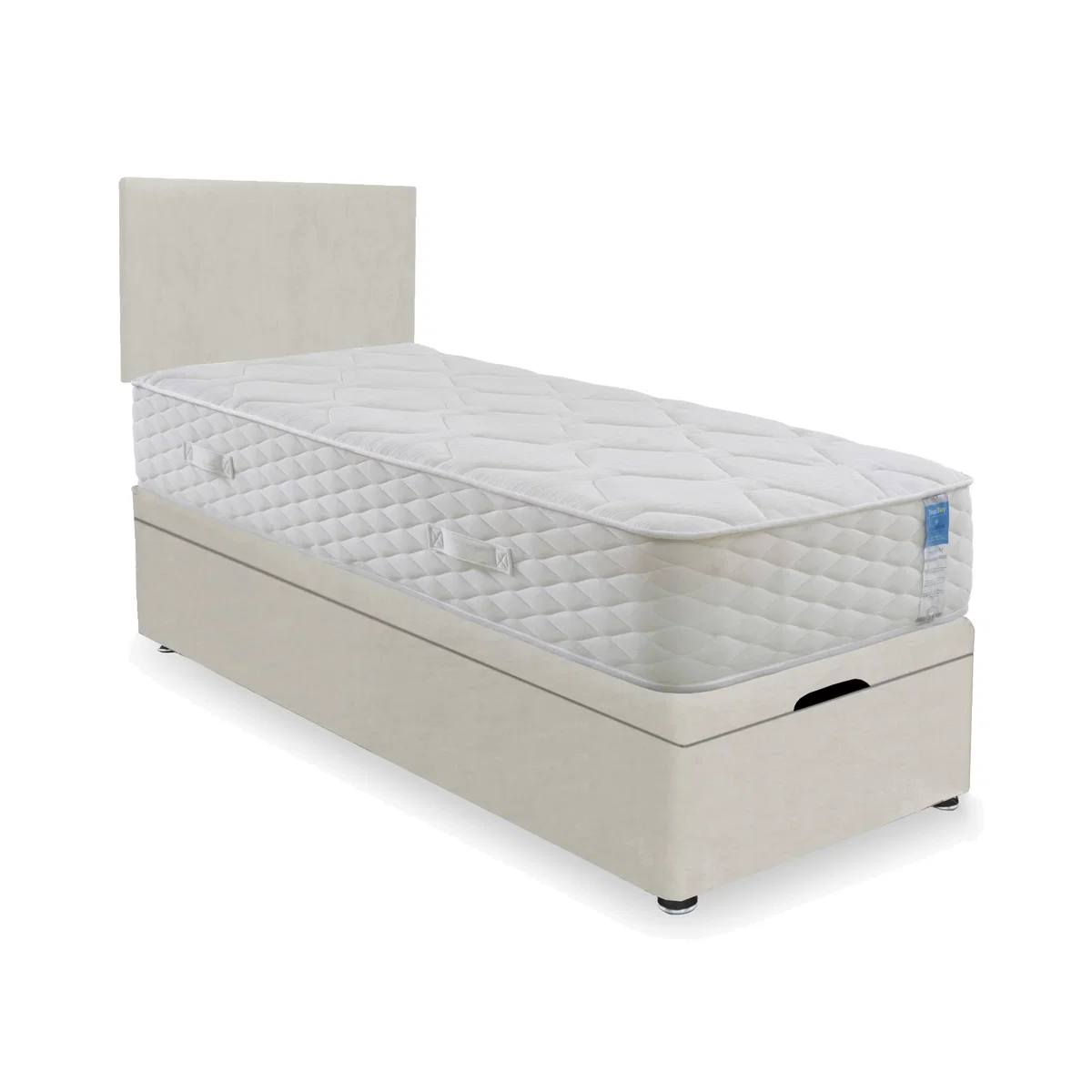 Sleep Story - Memory Plus End Lift Ottoman Divan Set - Single - Plush Ecru – image 1