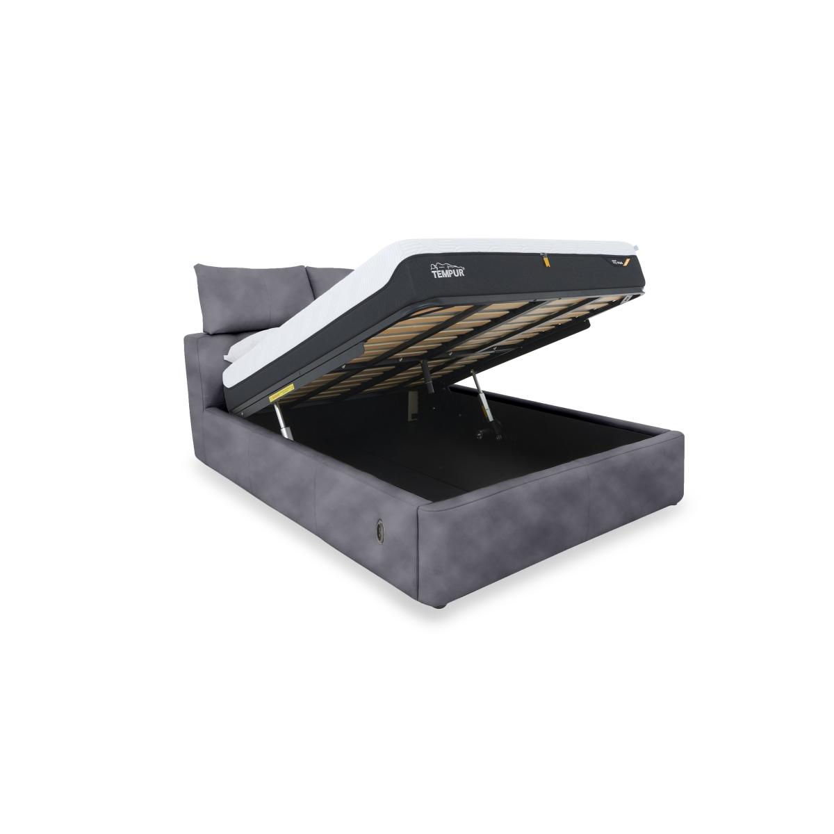 Tyrell Fabric Electric Ottoman Bed Frame - King Size - Sfa-Pey-R10 Charcoal – image 2