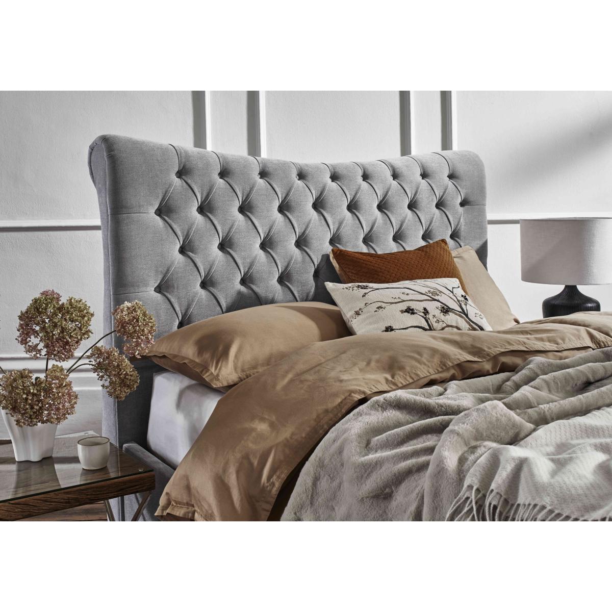 Sleep Story - Lance Left Hand Side Opening Ottoman Bed Frame - Small Double - Plush Lilac – image 4