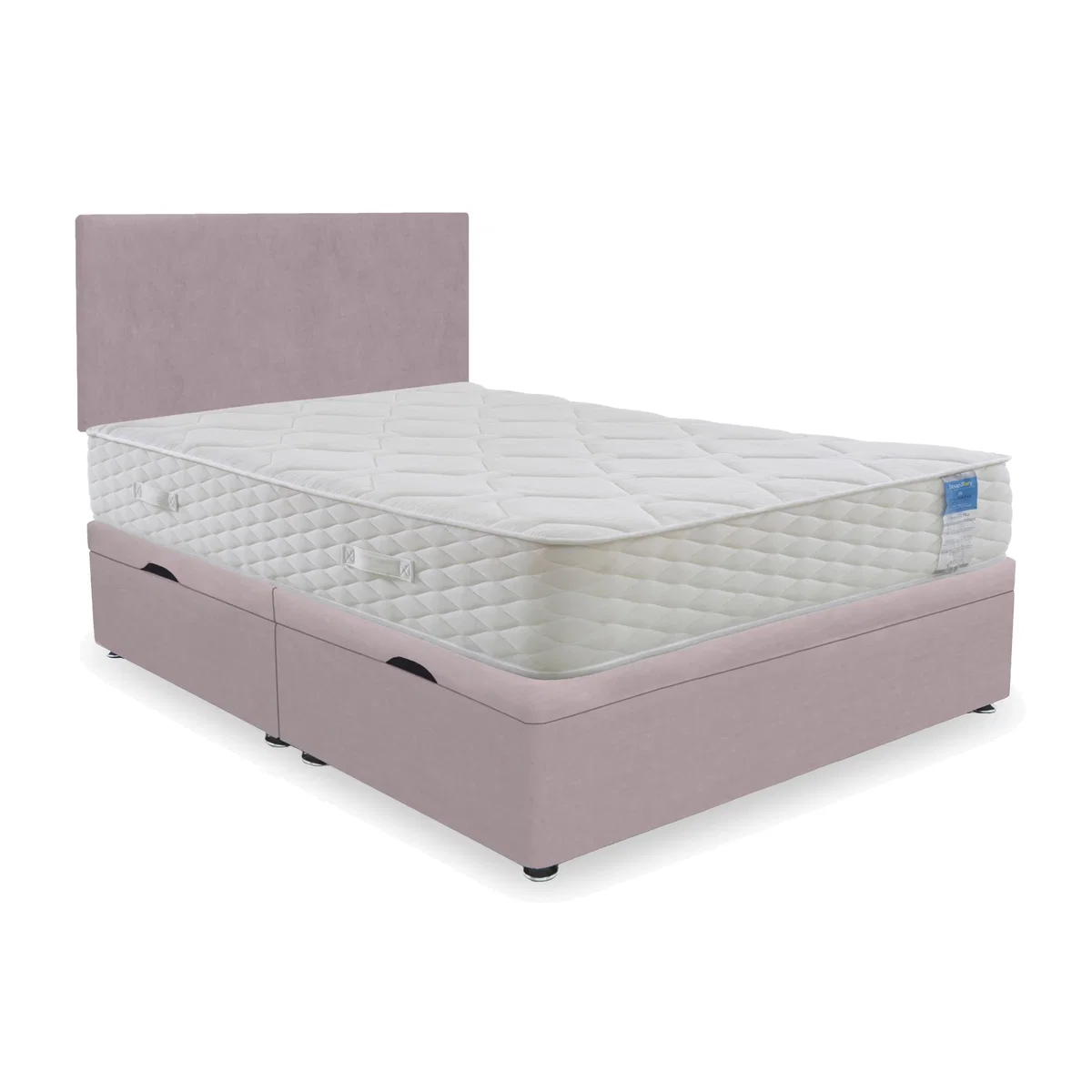 Sleep Story - Memory Plus Side Lift Ottoman Divan Set - Small Single - Plush Lilac – image 1