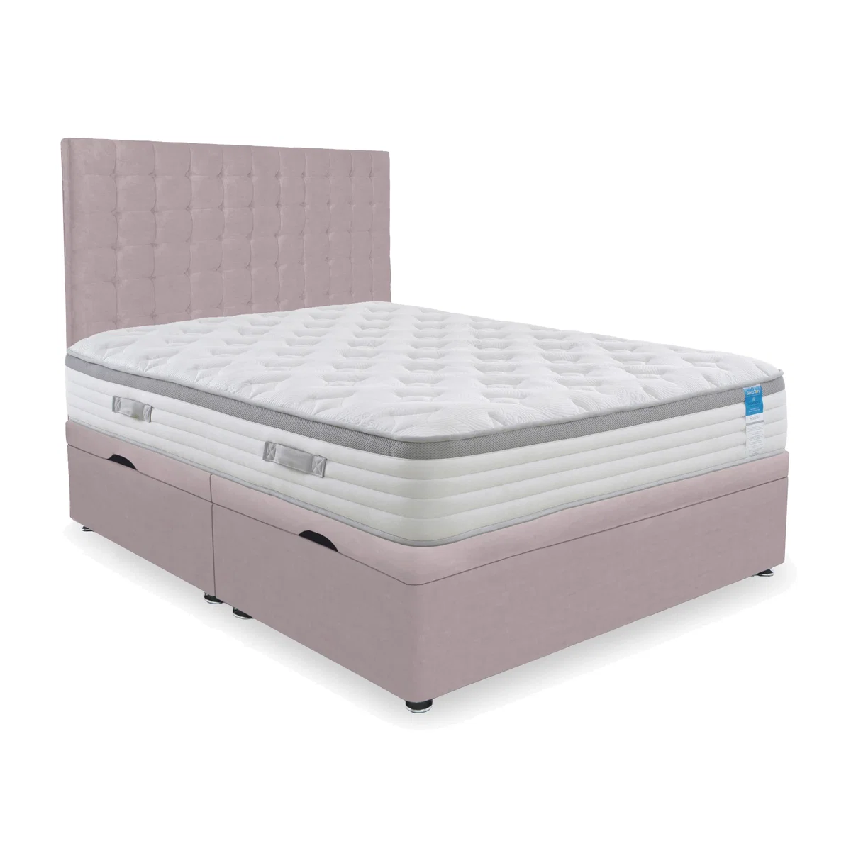 Sleep Story - Hybrid 360 Side Lift Ottoman Divan Set - Double - Plush Lilac – image 1