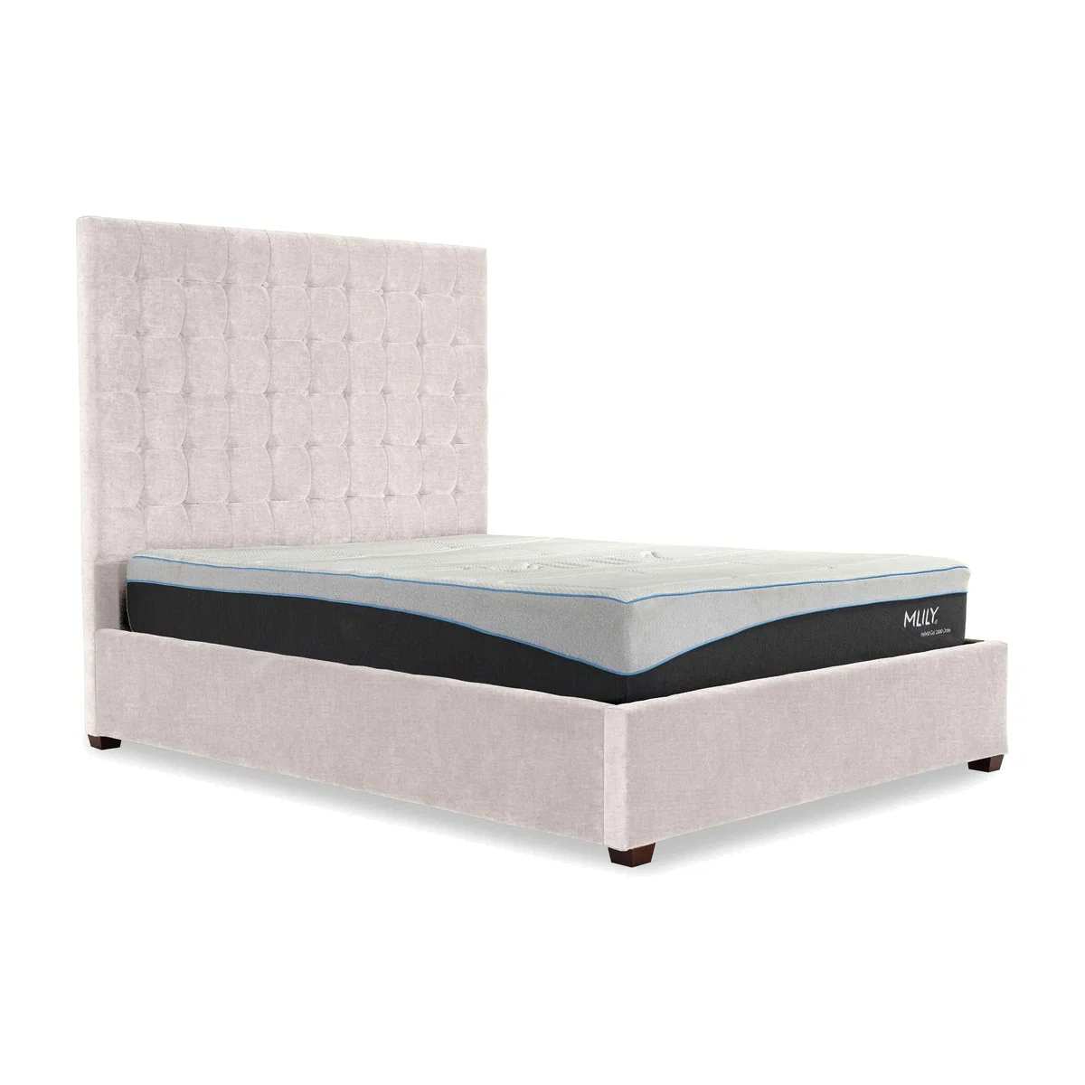 Carrie 160cm Headboard Manual Ottoman Bed Frame - Double – image 1