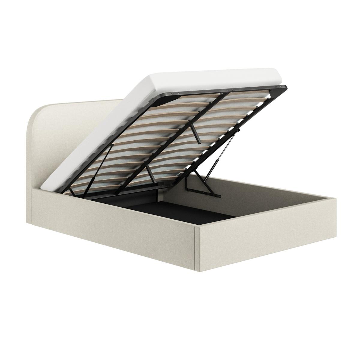Cream Fabric Double Ottoman Bed Frame - Zara – image 5