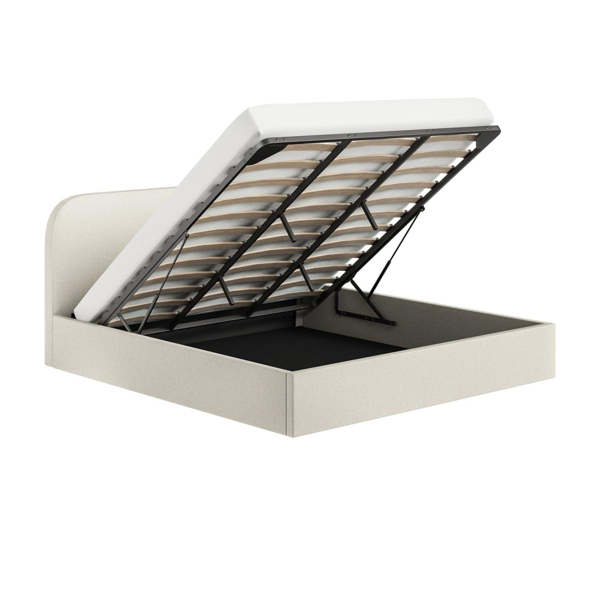 Cream Fabric Super King Ottoman Bed Frame - Zara – image 5