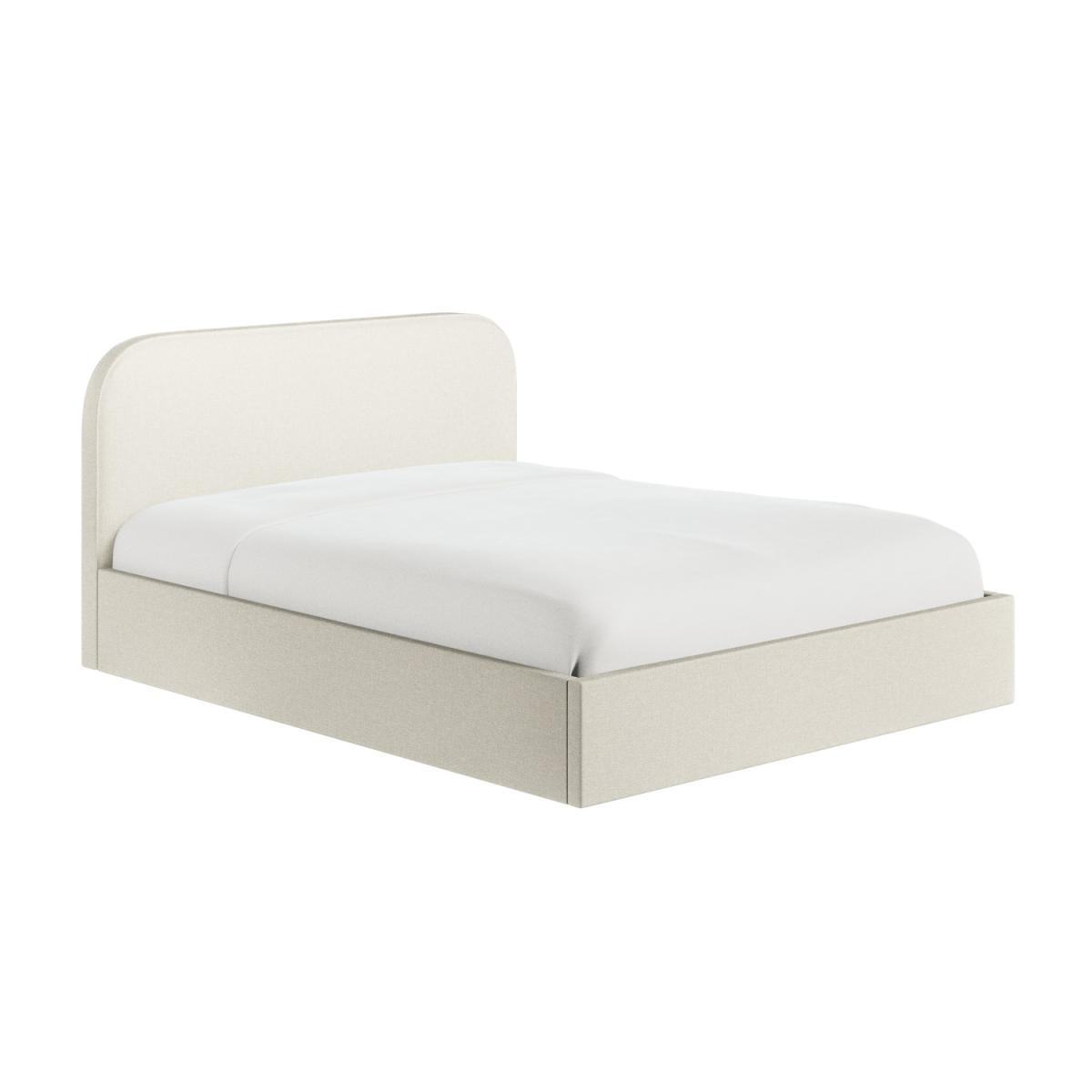Cream Fabric King Size Ottoman Bed Frame - Zara – image 4