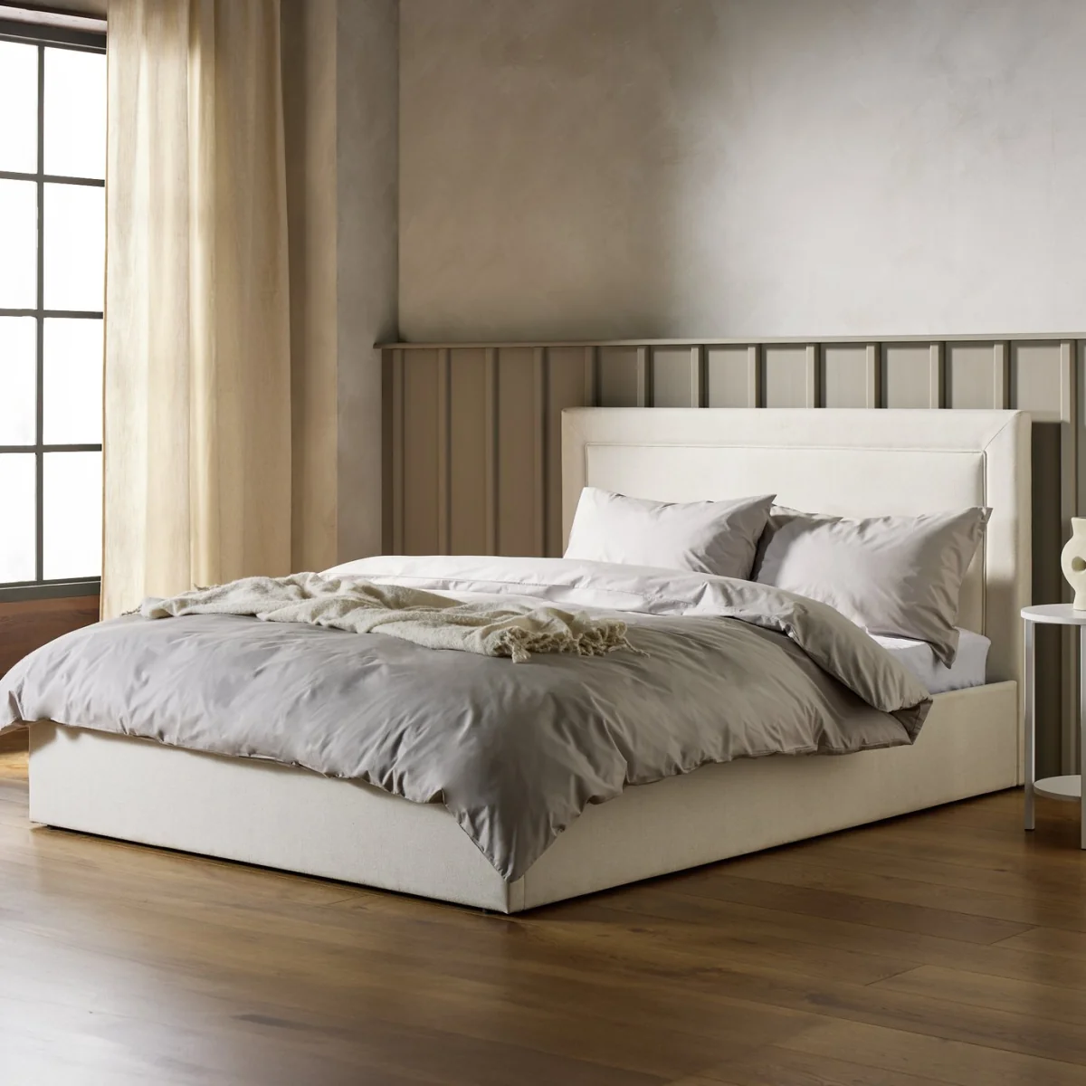 Habitat Dartford Small Double End Lift Ottoman Bed - Cream – image 1