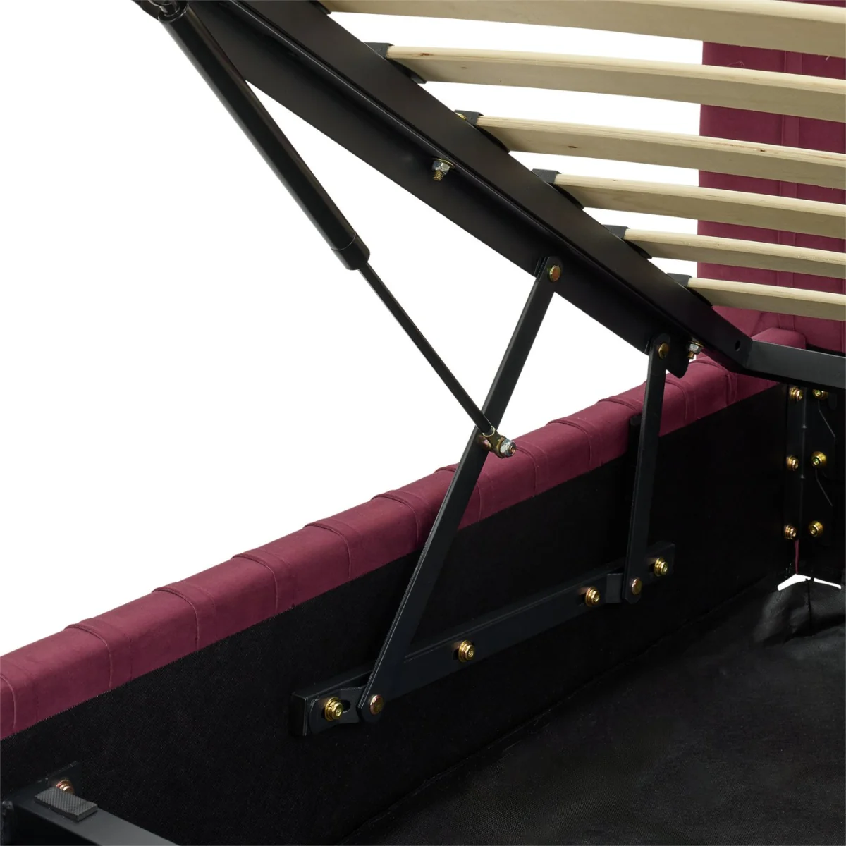 Habitat Beatrix Kingsize End Lift Ottoman Bed - Dark Red – image 5