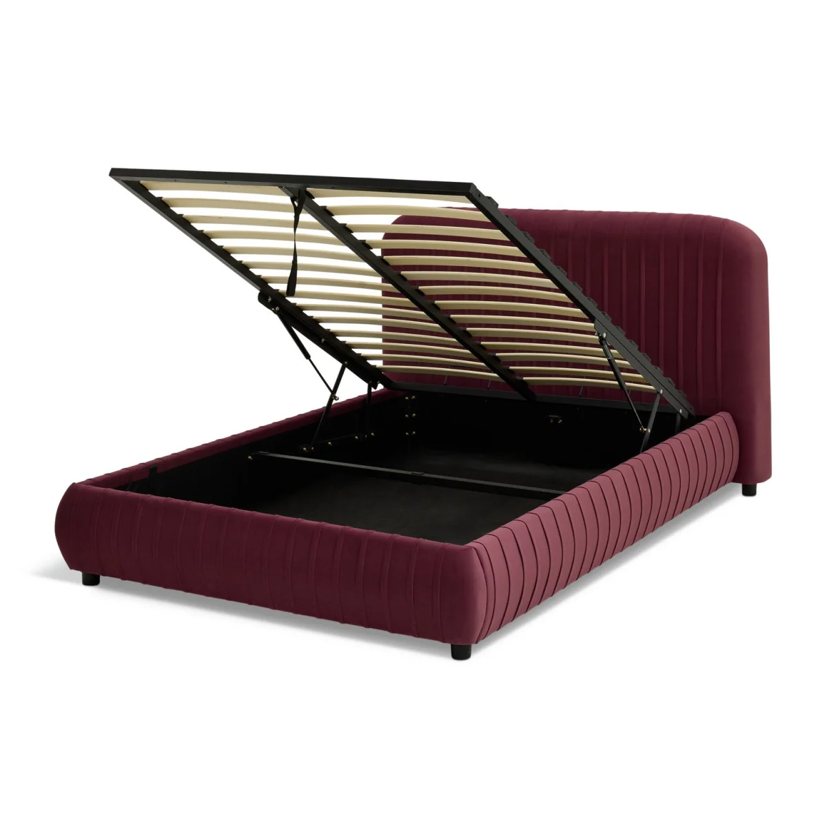 Habitat Beatrix Kingsize End Lift Ottoman Bed - Dark Red – image 9
