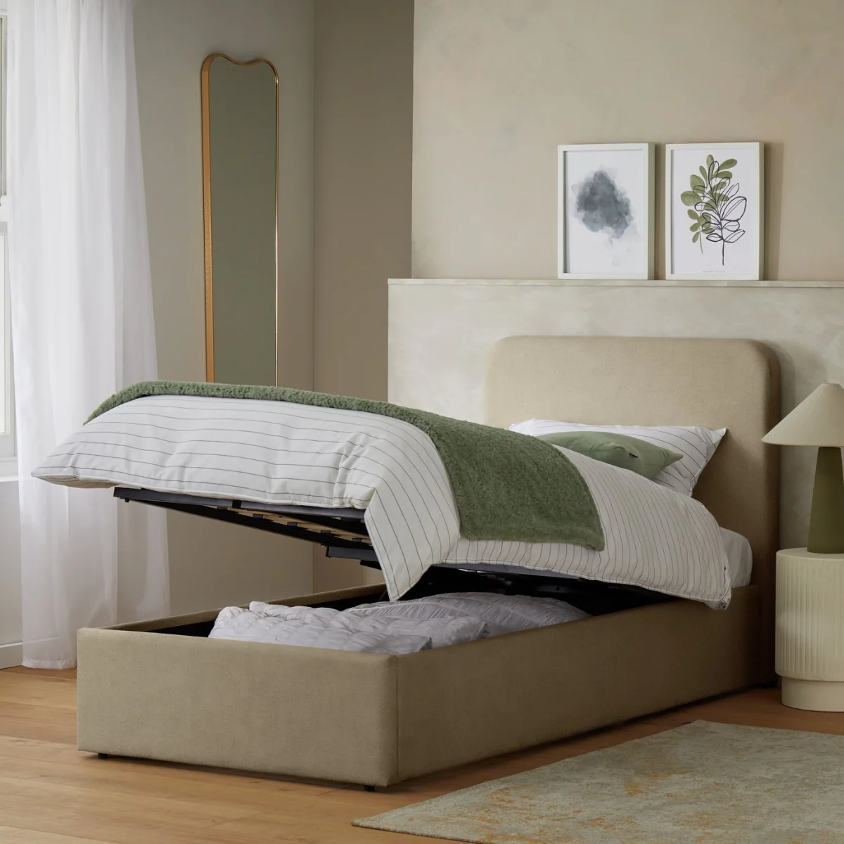 Habitat Chadwell Single End Lift Ottoman Bed - Taupe – image 2