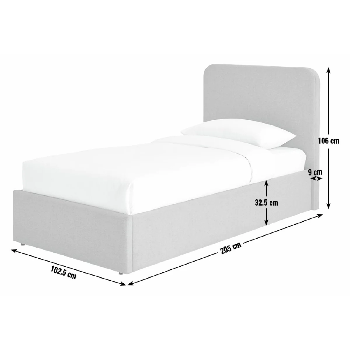 Habitat Chadwell Single End Lift Ottoman Bed - Taupe – image 5
