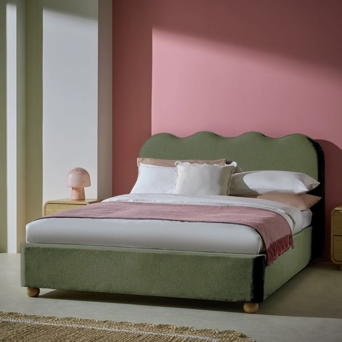 Habitat Onda End Lift Kingsize Ottoman Bed - Green – image 1