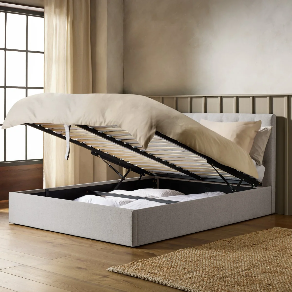 Habitat Halstead Small Double End Lift Ottoman Bed - Grey – image 2