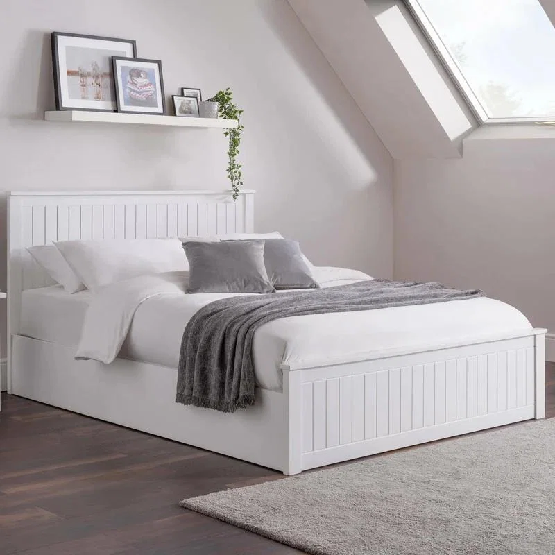 Julian Bowen Maine Ottoman Bed - Surf White - 150cm King In SurfWhite – image 1