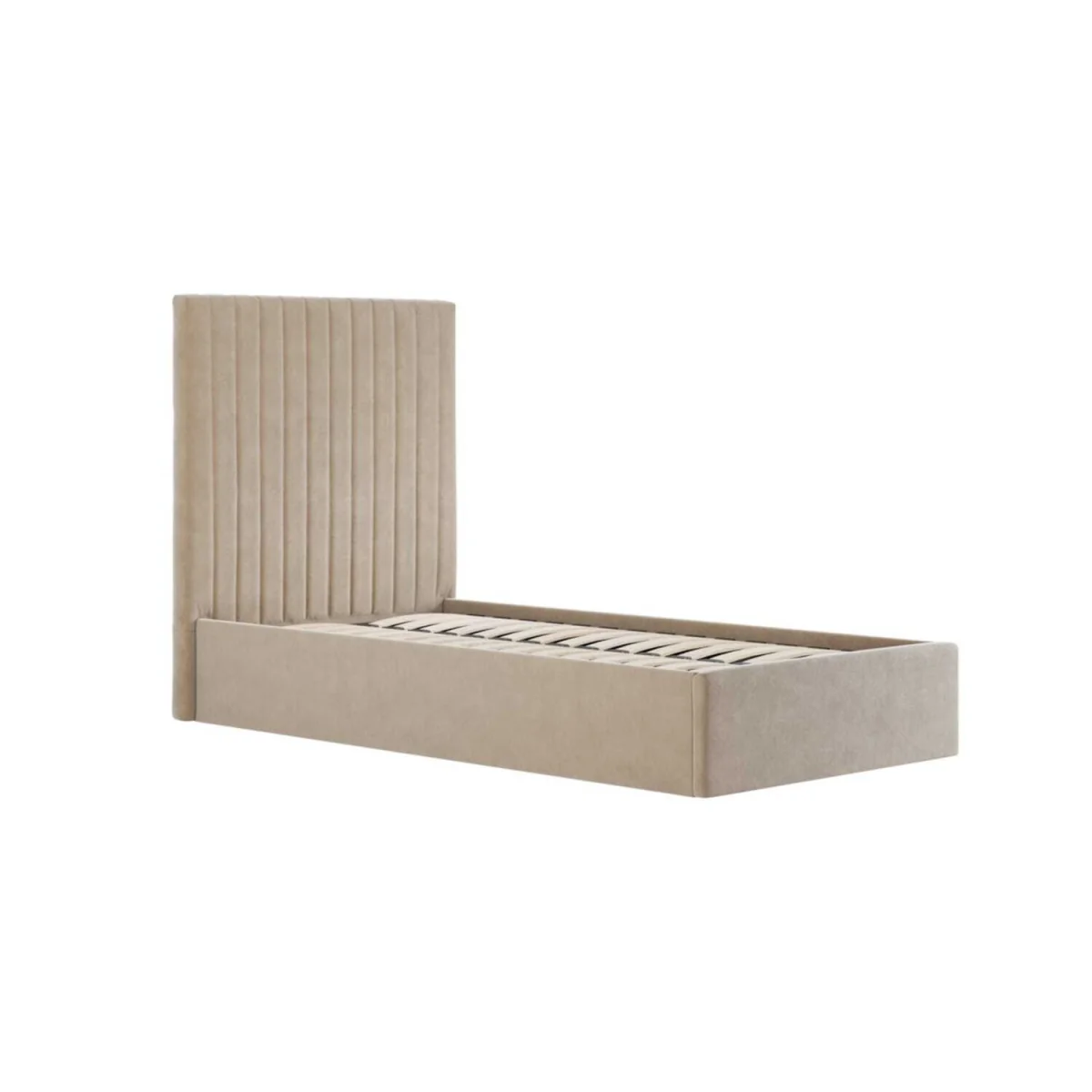 Dublin 3ft Ottoman Single Bed in Velvet - Brown – image 2