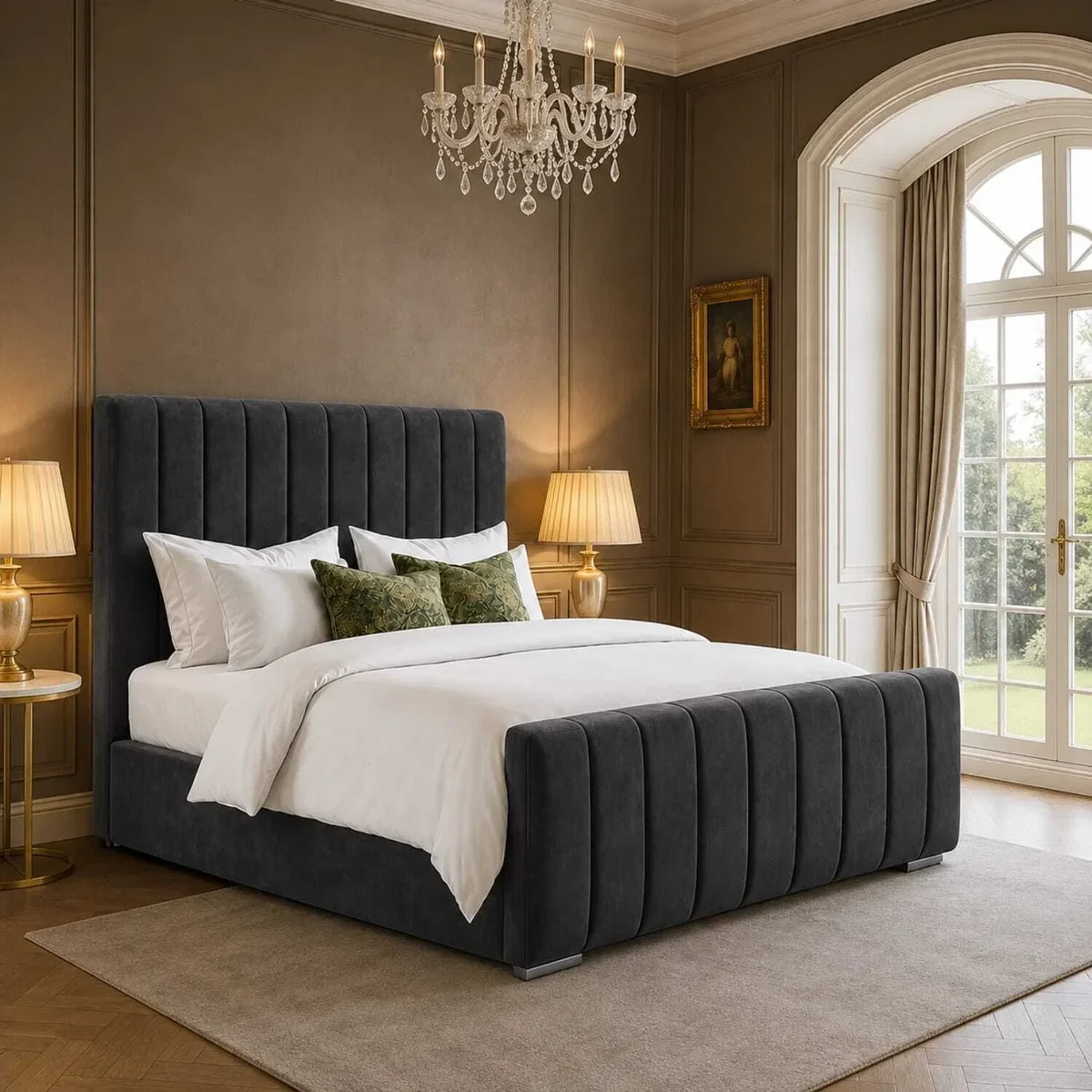 London Divan Ottoman Bed With Headboard - Black / Single – image 1