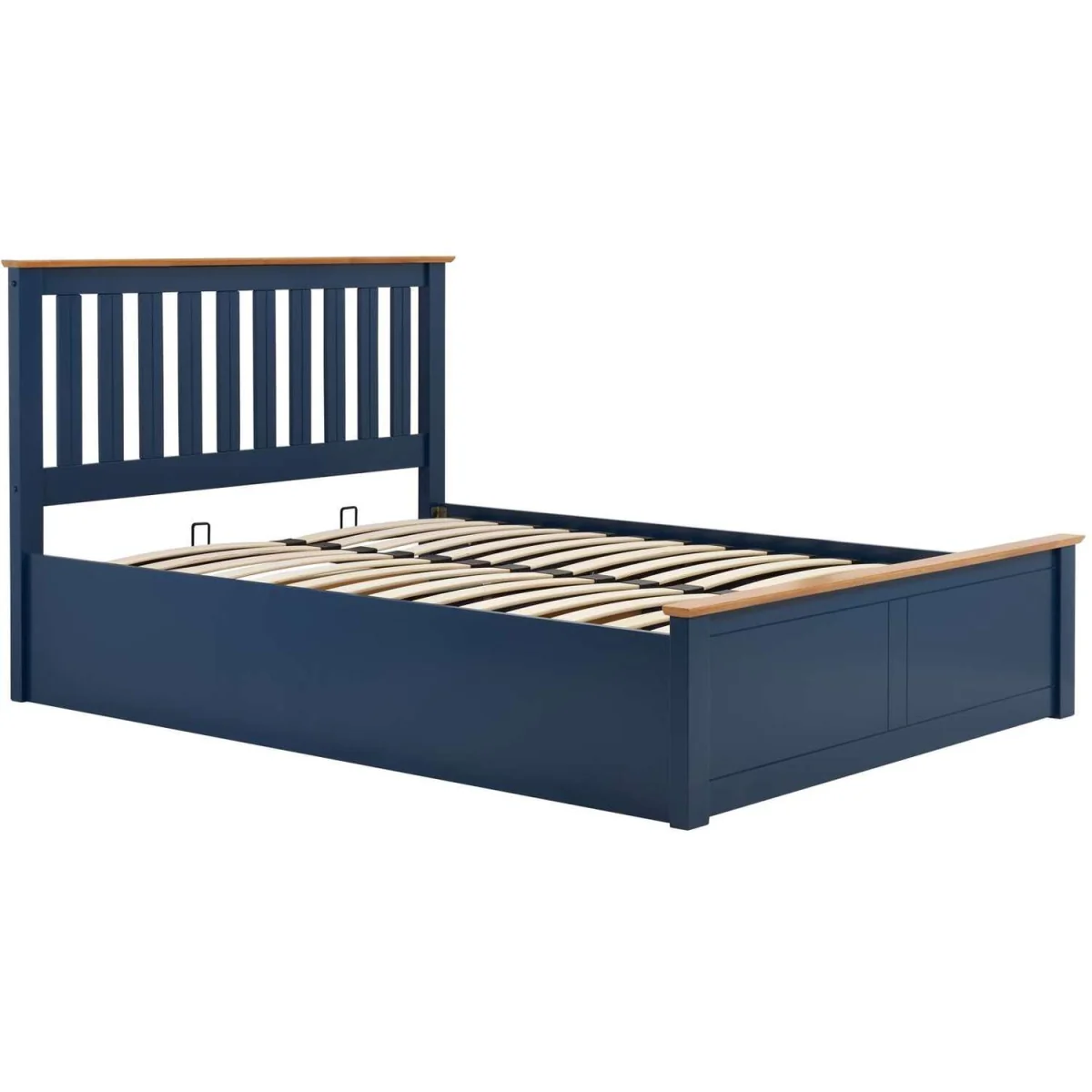 Aspen Double Ottoman Bed - Navy Blue – image 2