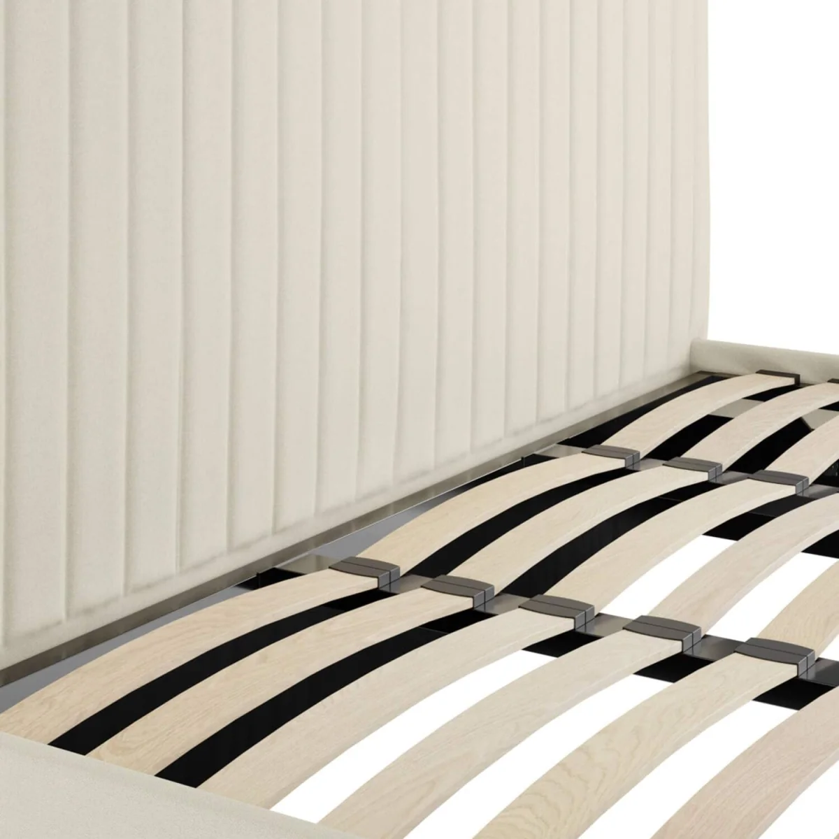 Dublin 5ft King Ottoman Bed with Tall Ribbed Headboard and Under Bed Storage - White – image 6