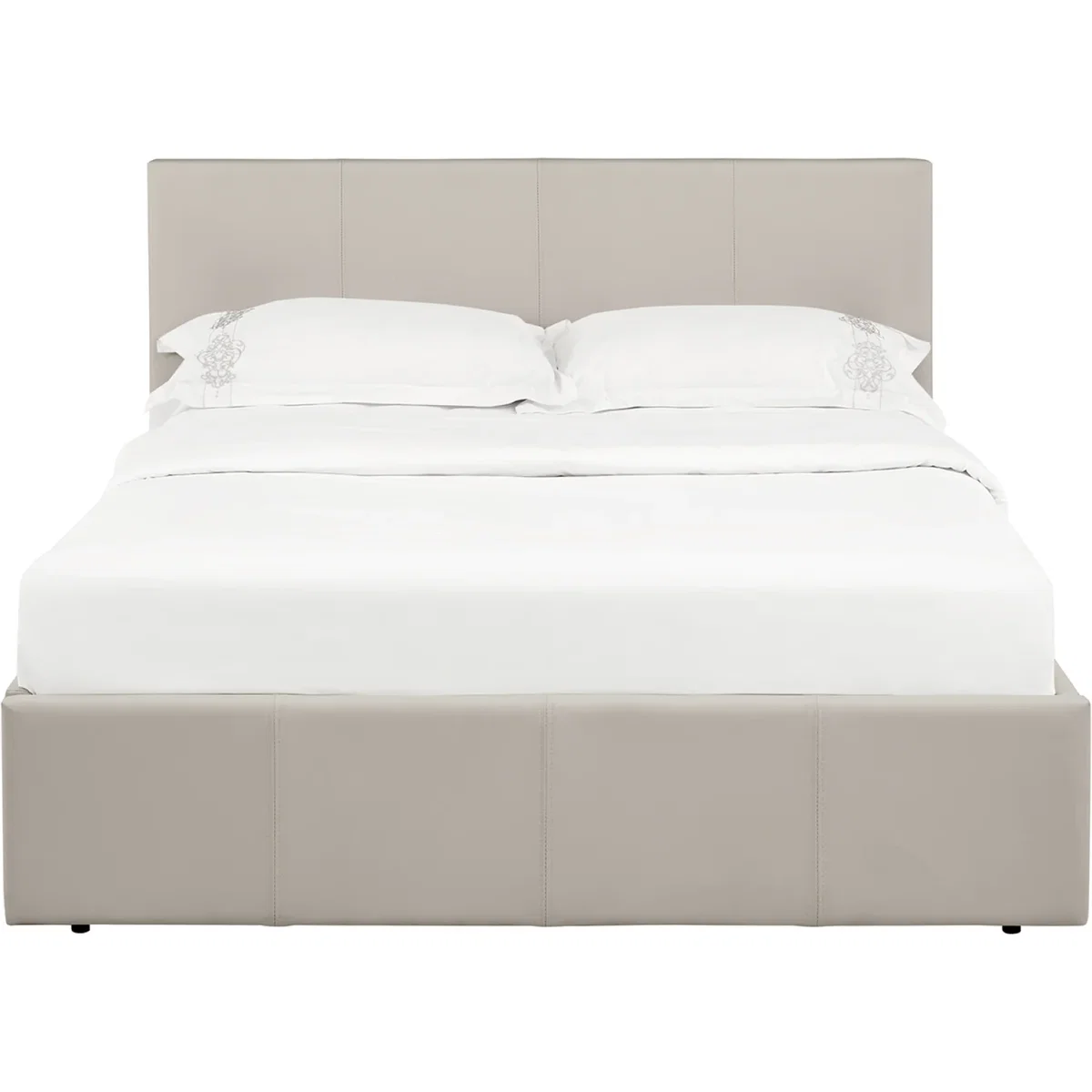 LUNA 4FT Small Double Ottoman Bed Cream Beige Faux Leather + 20cm Memory Foam - Cream Beige – image 5