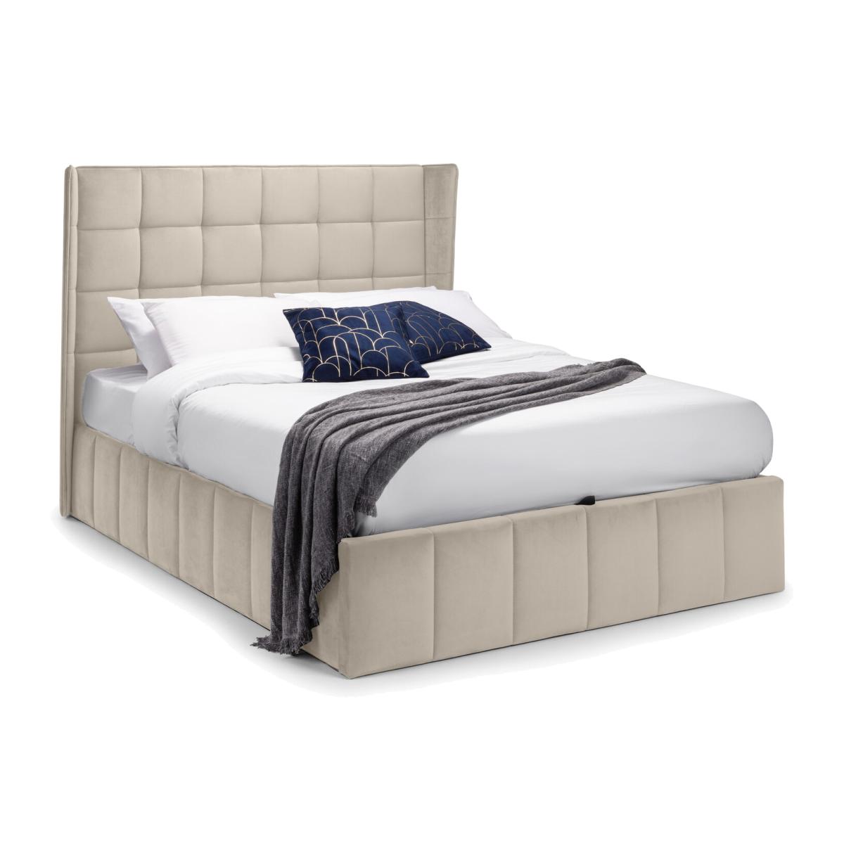 Gatsby Ottoman Storage Bed - Cream / King