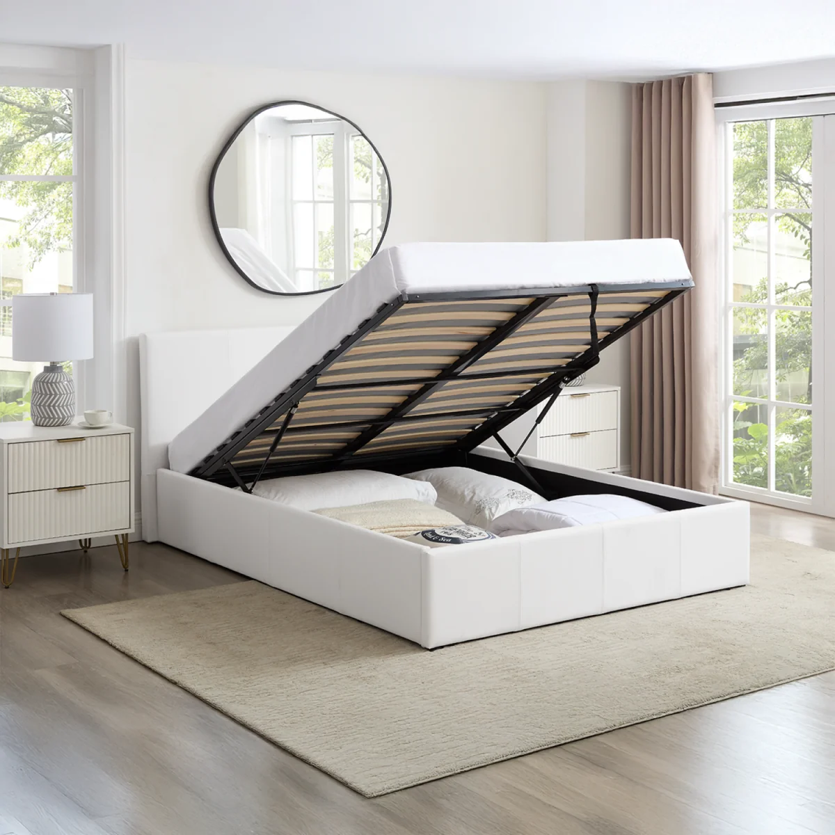 LUNA Double Ottoman Storage Bed – image 1