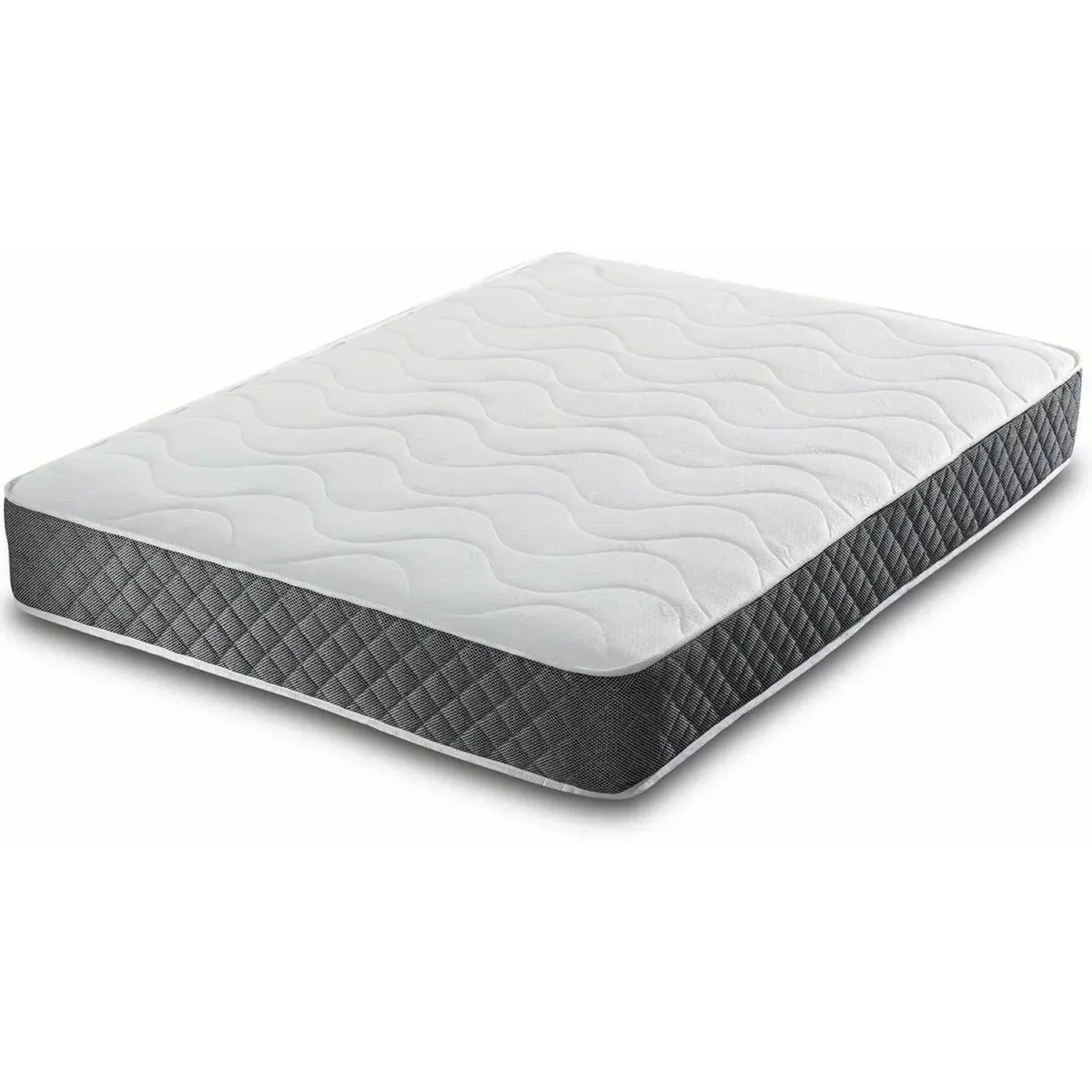 TEDDY BOUCLE 3FT Single Ottoman Storage Bed White + Spring & Foam Mattress - Boucle White – image 2