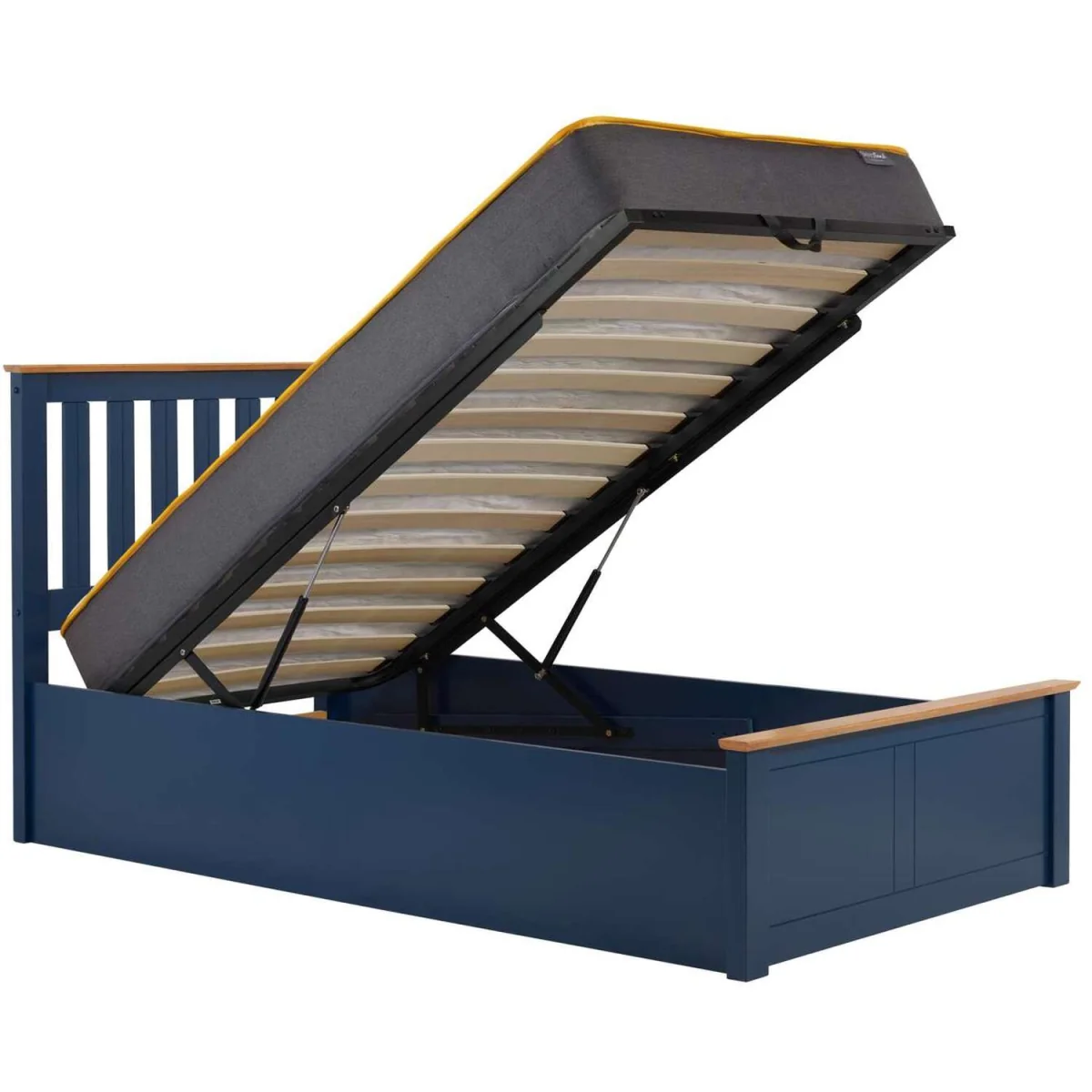 Aspen Single Ottoman Bed - Navy Blue – image 3